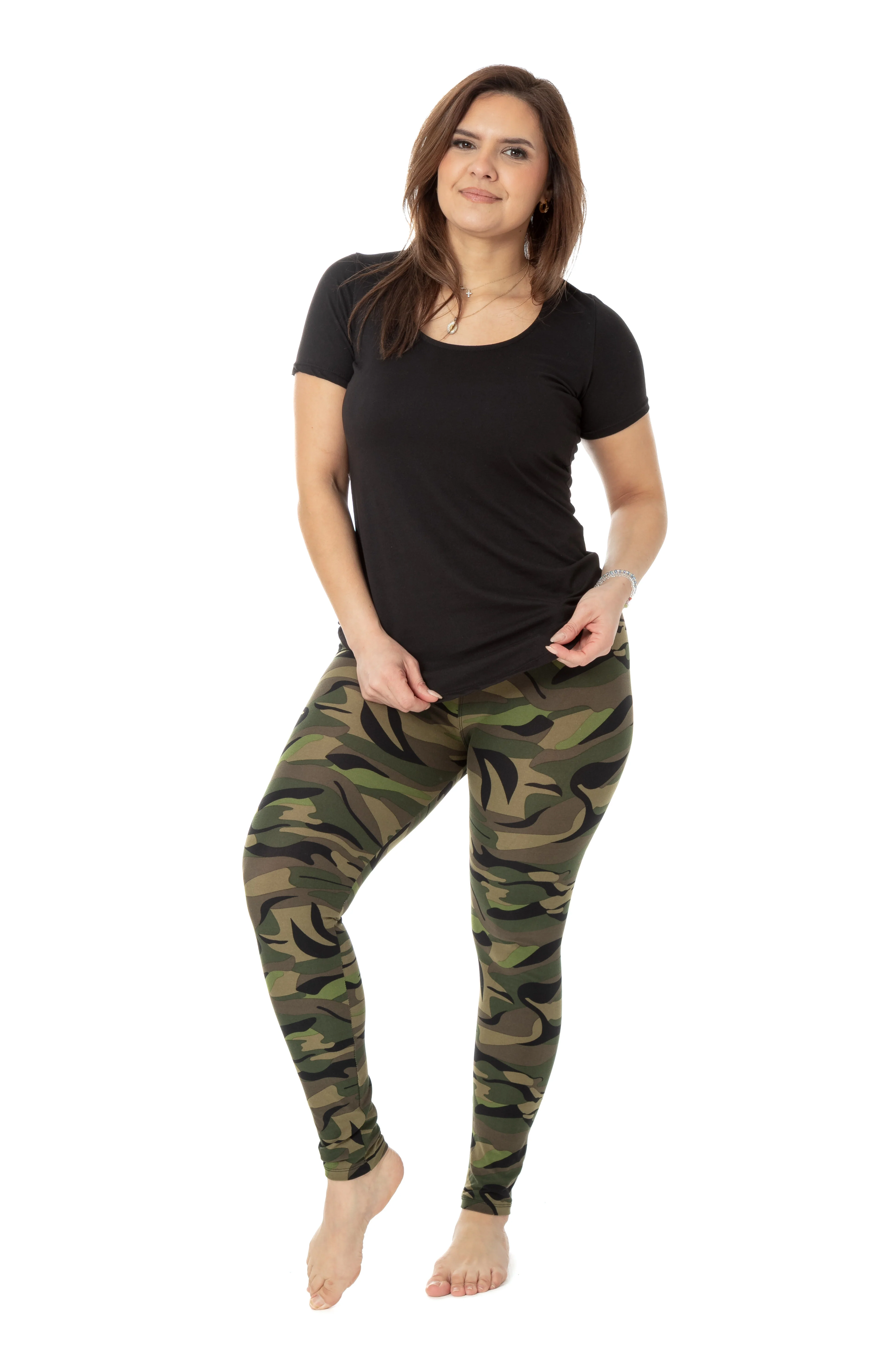 Green Camouflage - All Season Leggings - Image 2