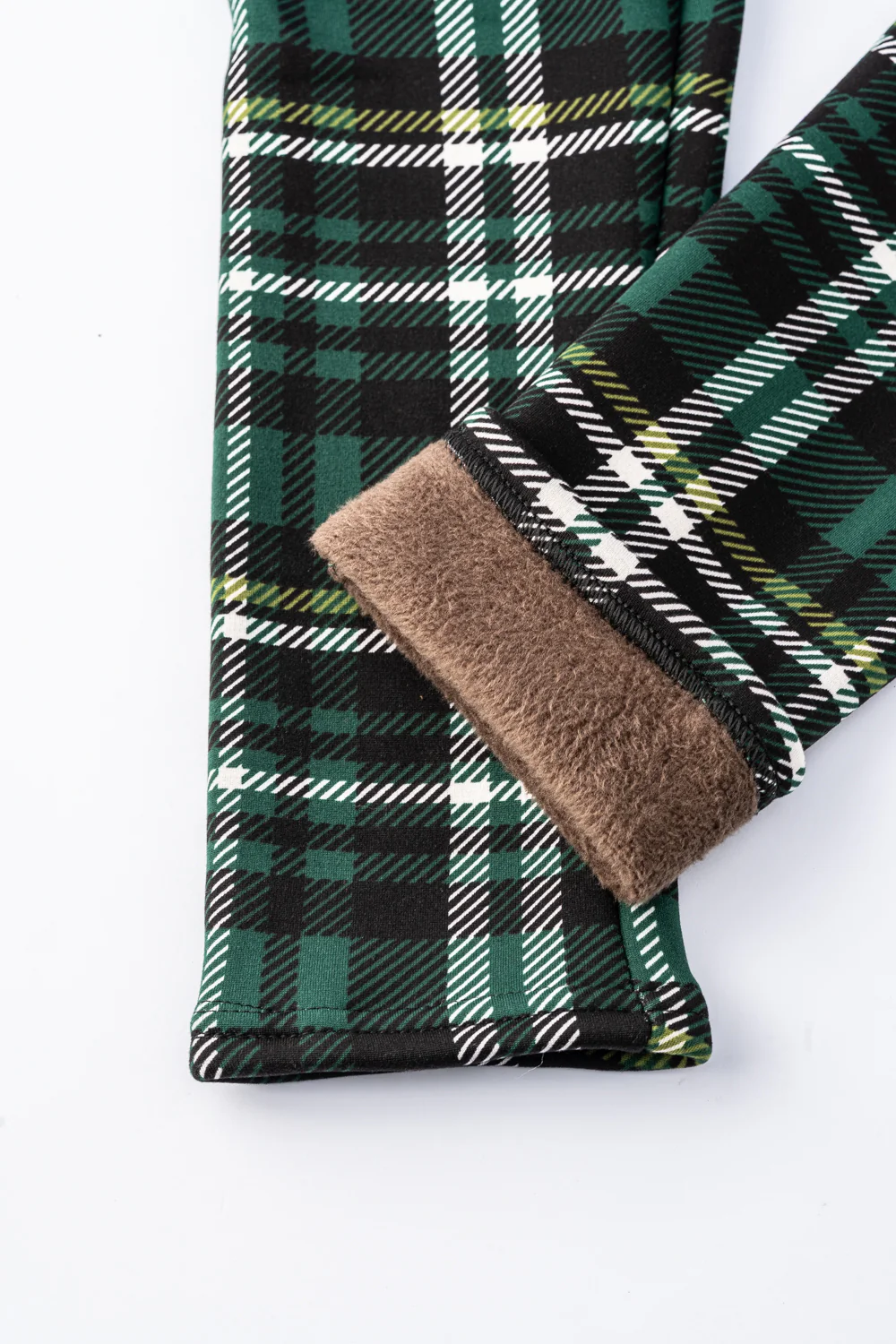 Green Tartan - Cozy Lined Leggings - Image 7