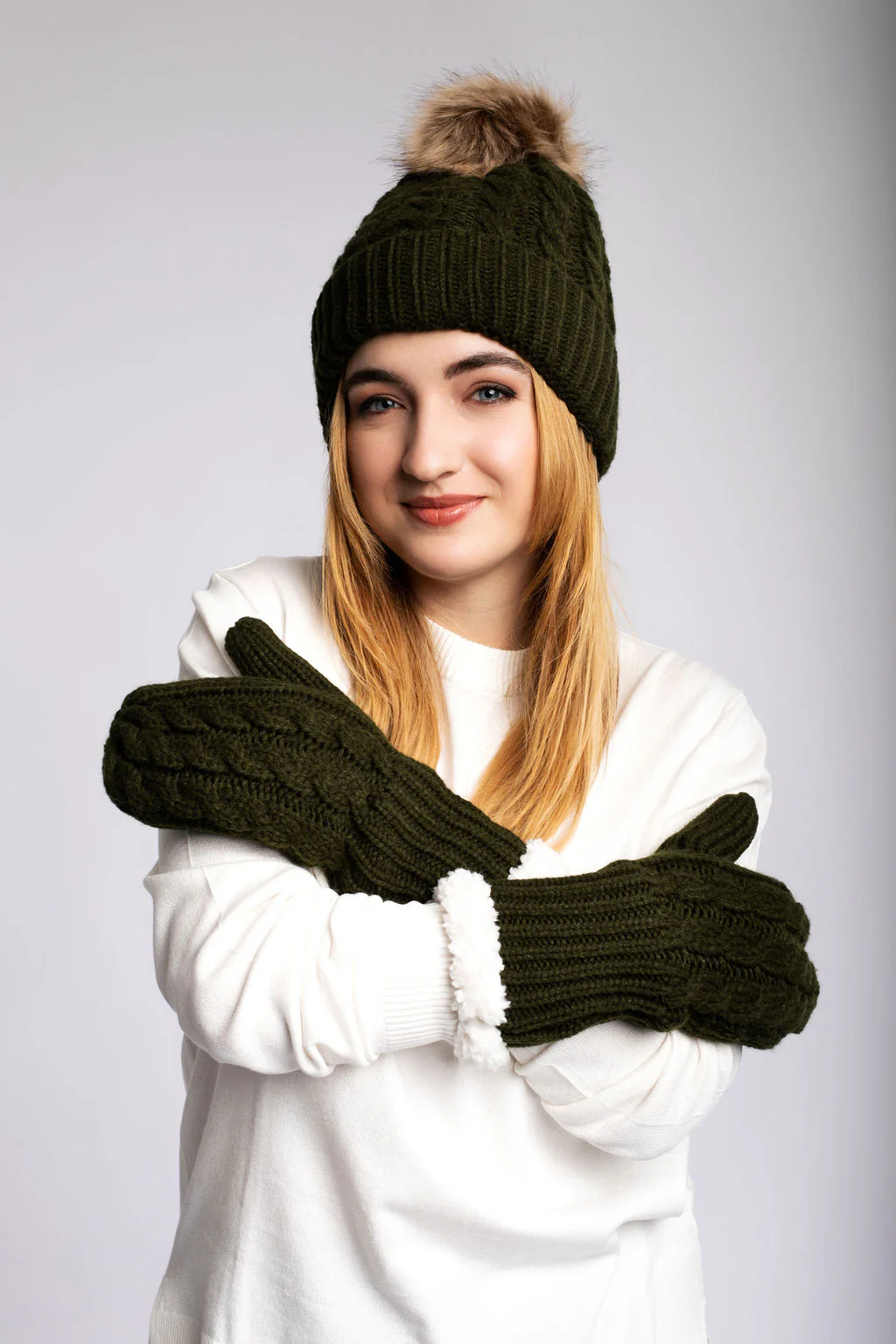 Green - Cozy Lined Mittens - Image 6