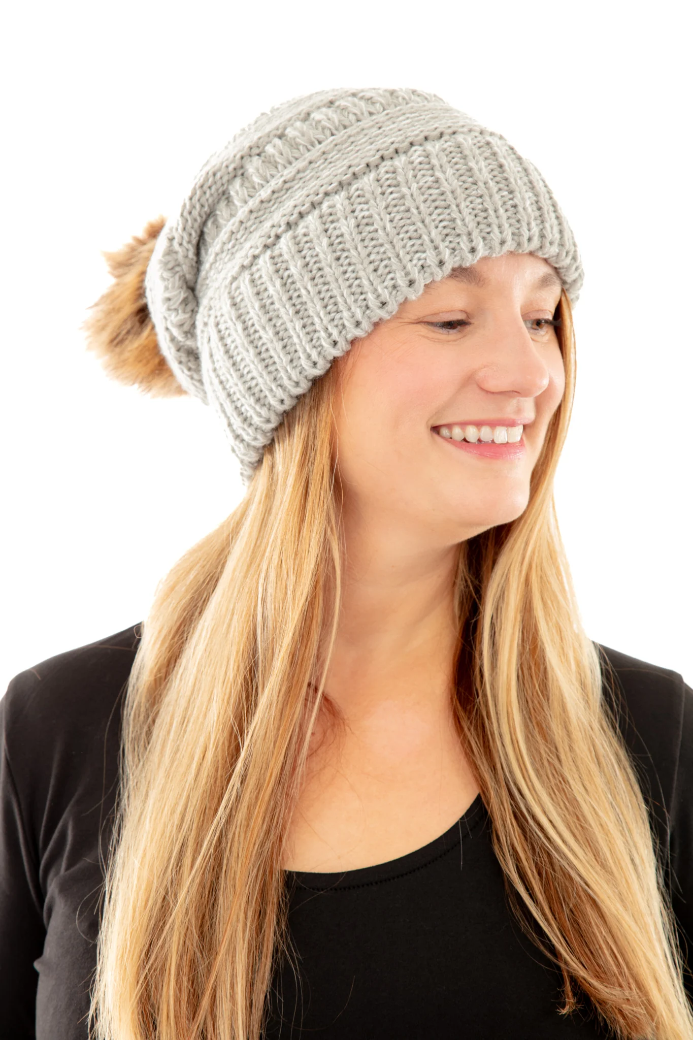 Grey - Cozy Slouchy Beanie - Image 2