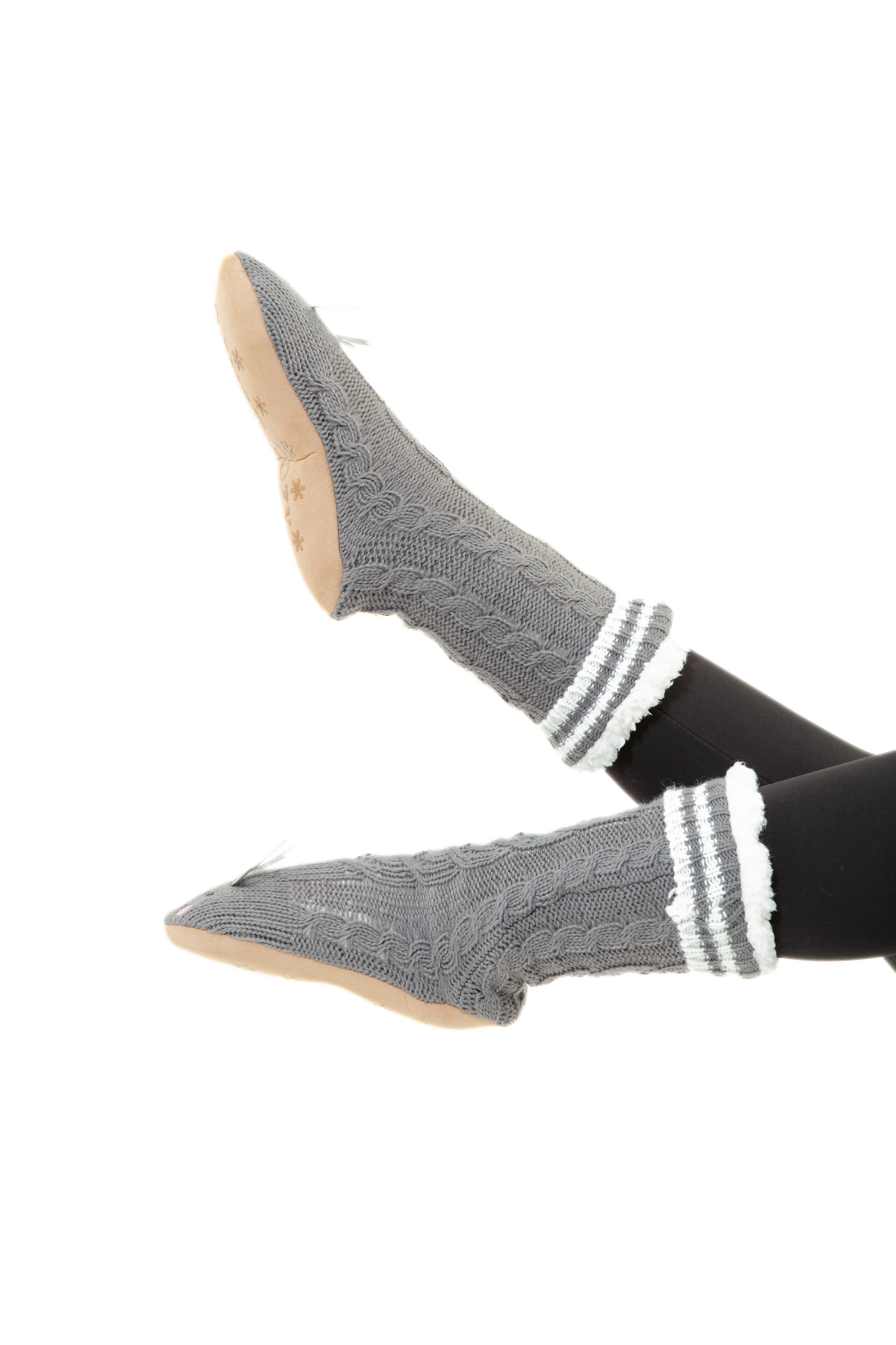 Grey Elk - Cozy Slipper Socks - Image 2