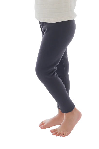 Charcoal Kid's - Cozy Lined Leggings