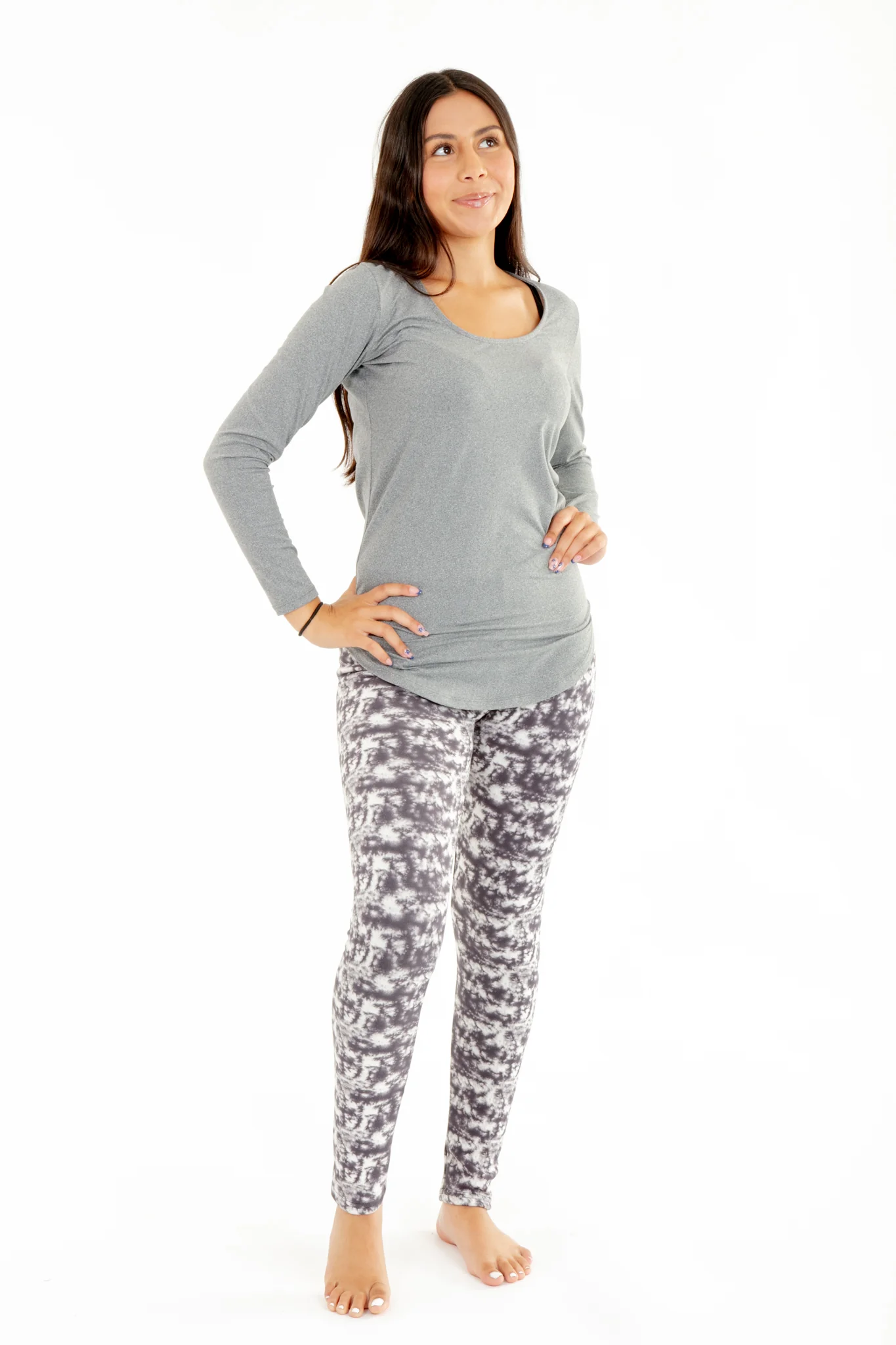 Grey Dye - Cozy Lined Leggings - Image 4