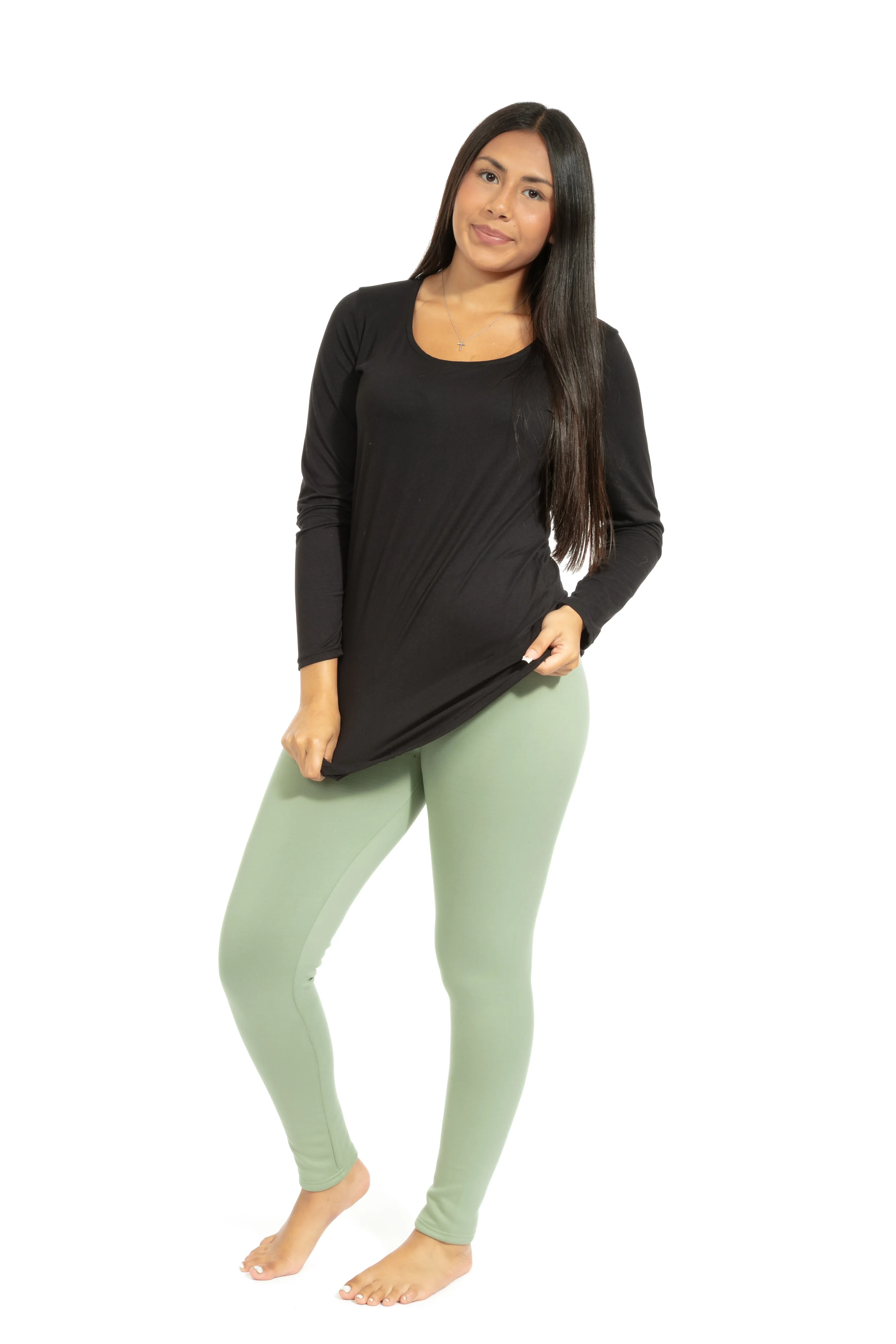 Laurel Green - Cozy Lined Leggings - Image 2