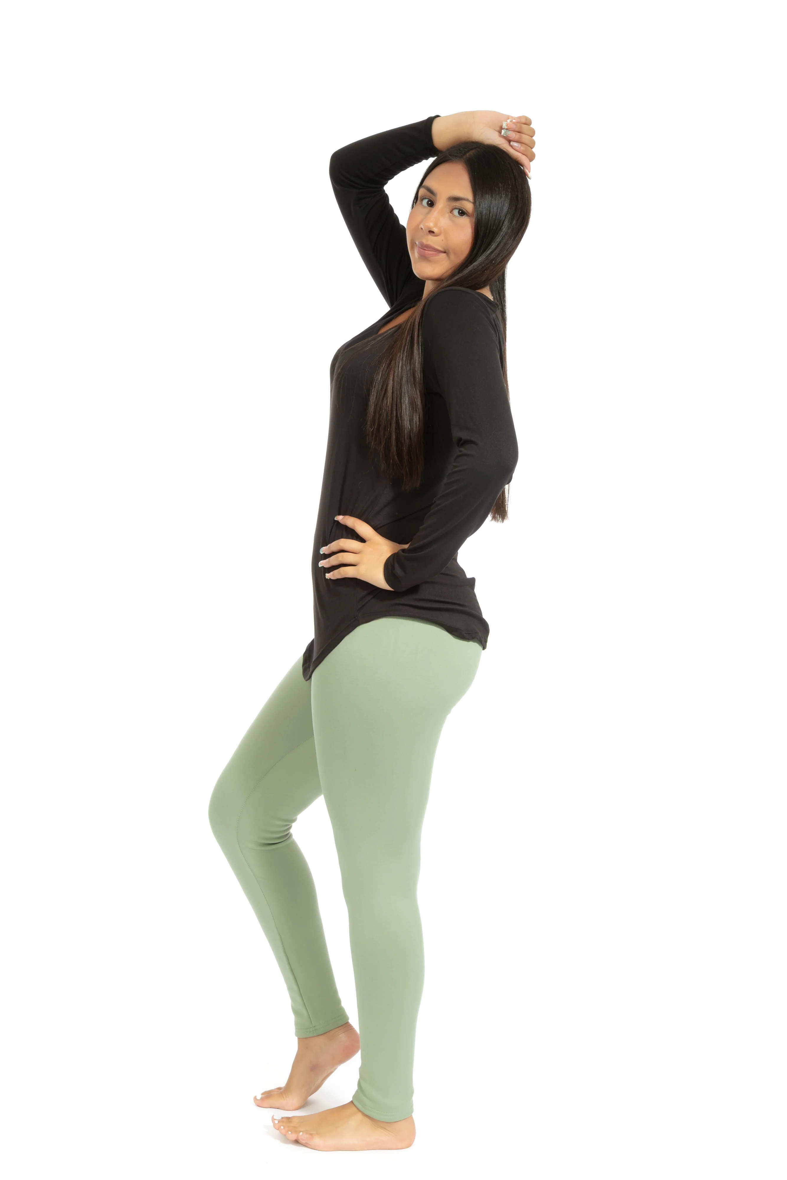 Laurel Green - Cozy Lined Leggings - Image 3