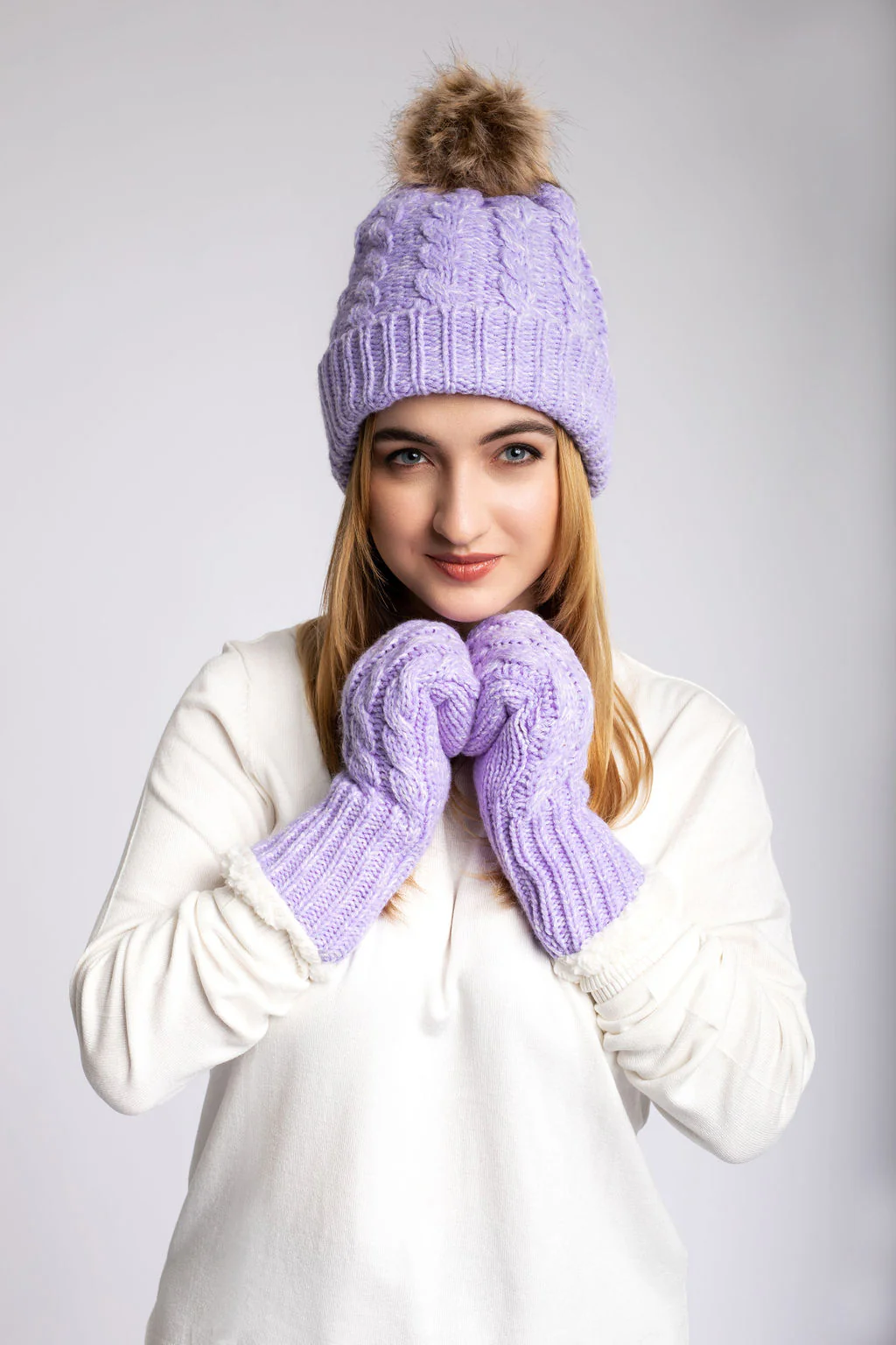 Light Purple - Cozy Lined Mittens - Image 3