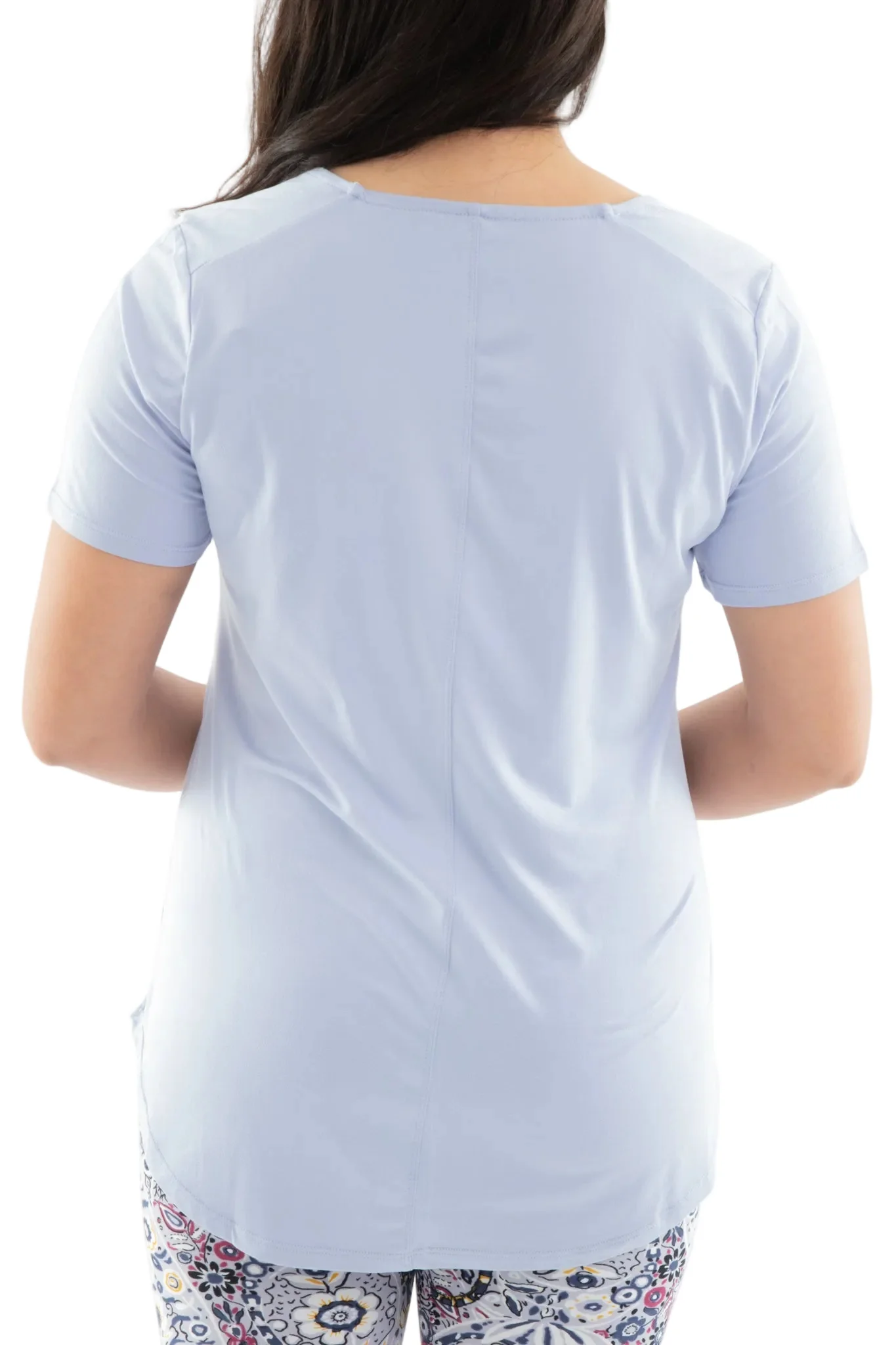 Lavender - Short Sleeve Tunic Top - Image 3