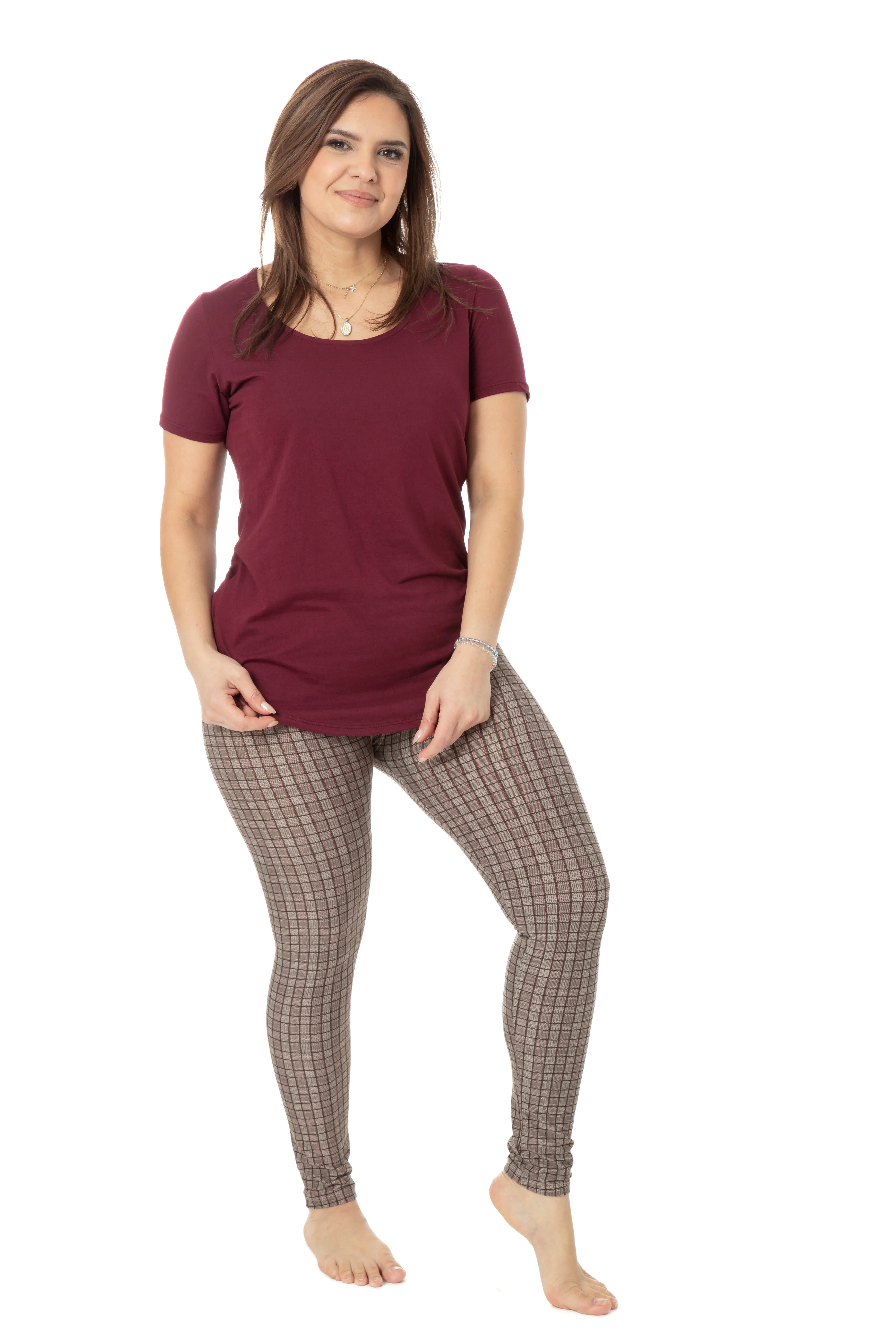 Light Brown Squares - All Season Leggings - Image 5