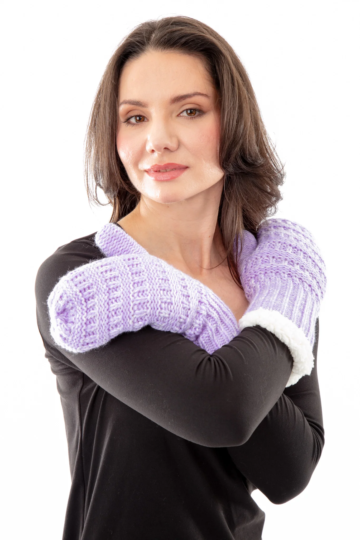 Light Purple - Cozy Lined Mittens - Image 3