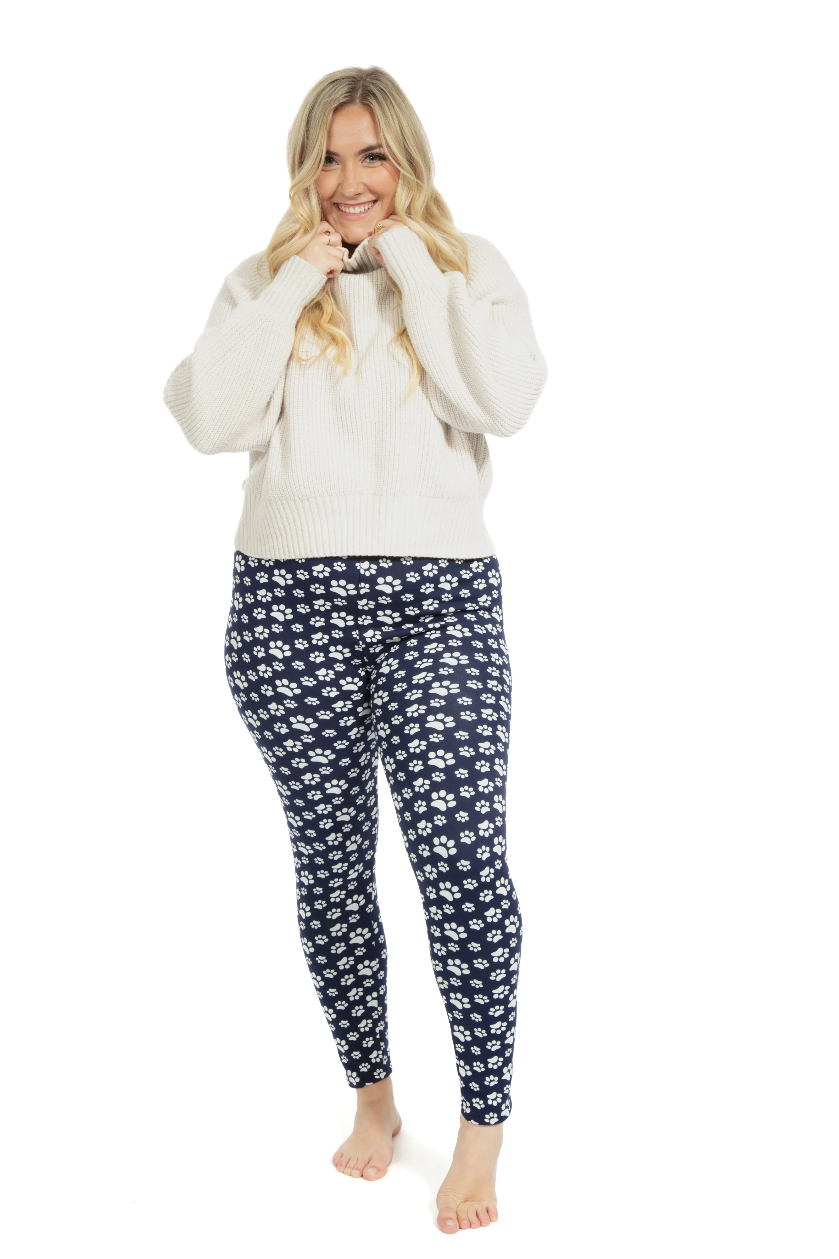 Little Paw - Cozy Lined Leggings - Image 3
