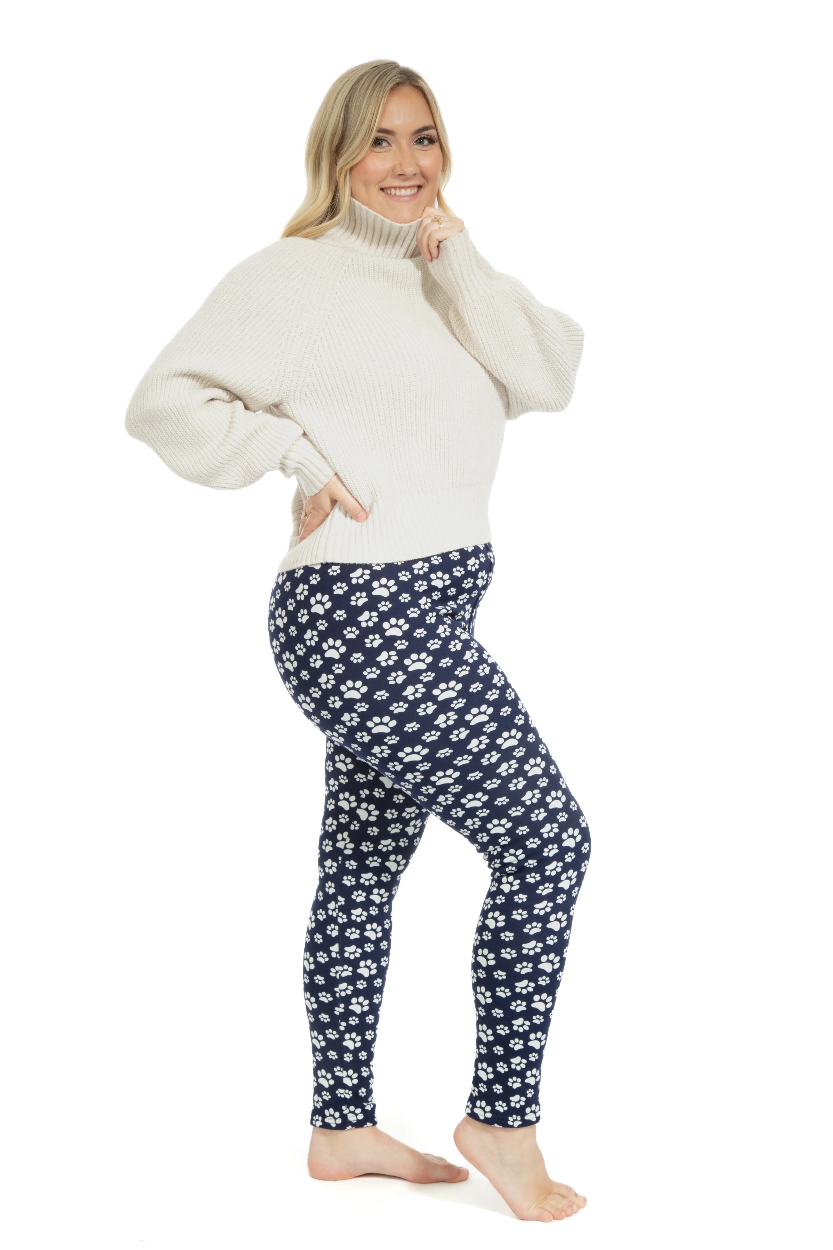 Little Paw - Cozy Lined Leggings - Image 5