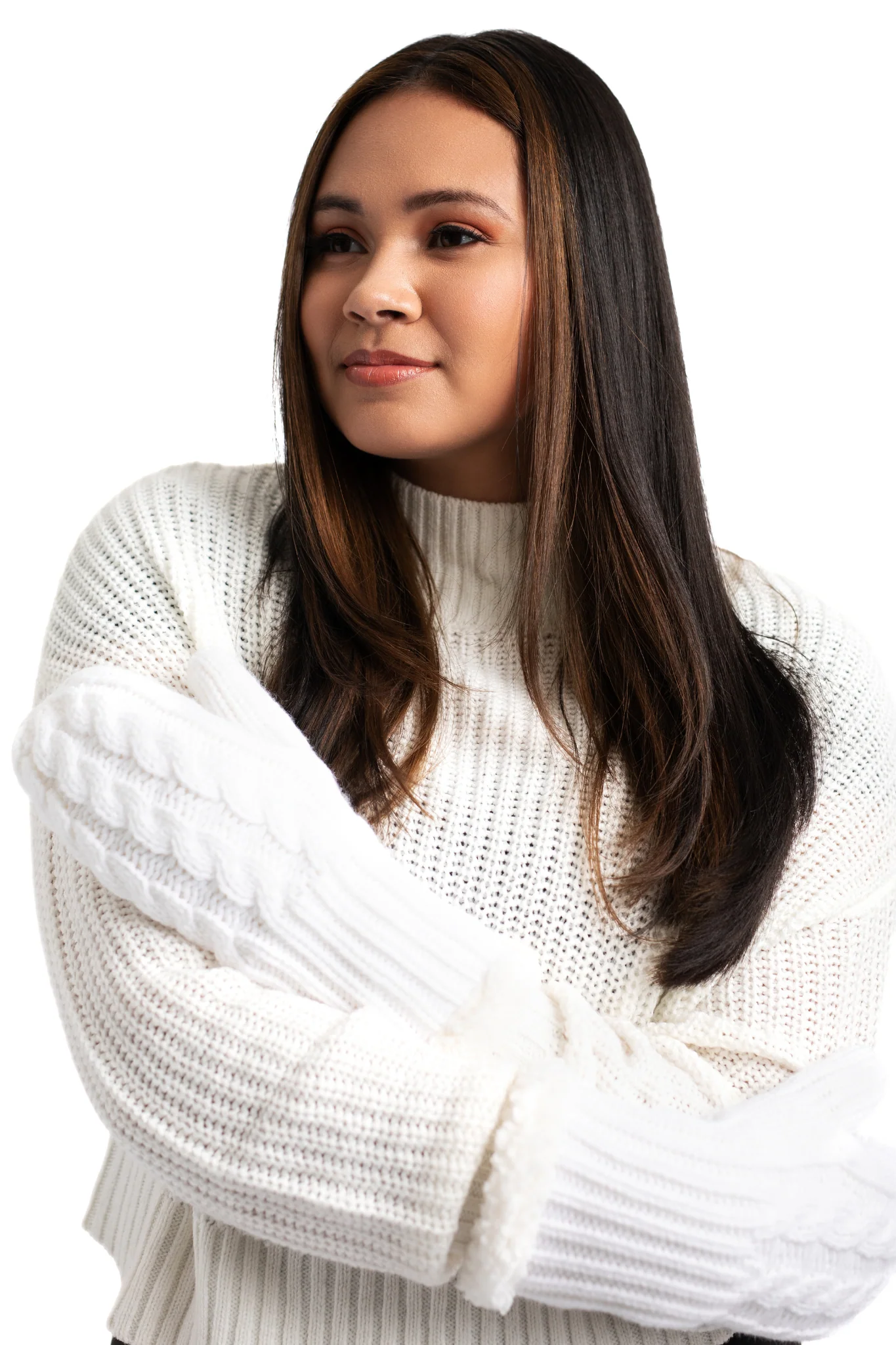White - Cozy Lined Mittens - Image 3