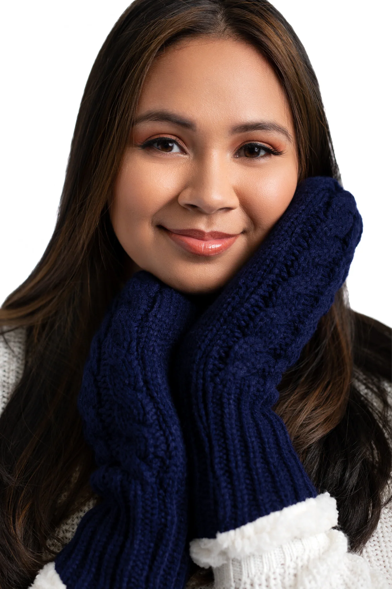 Blue - Cozy Lined Mittens - Image 2