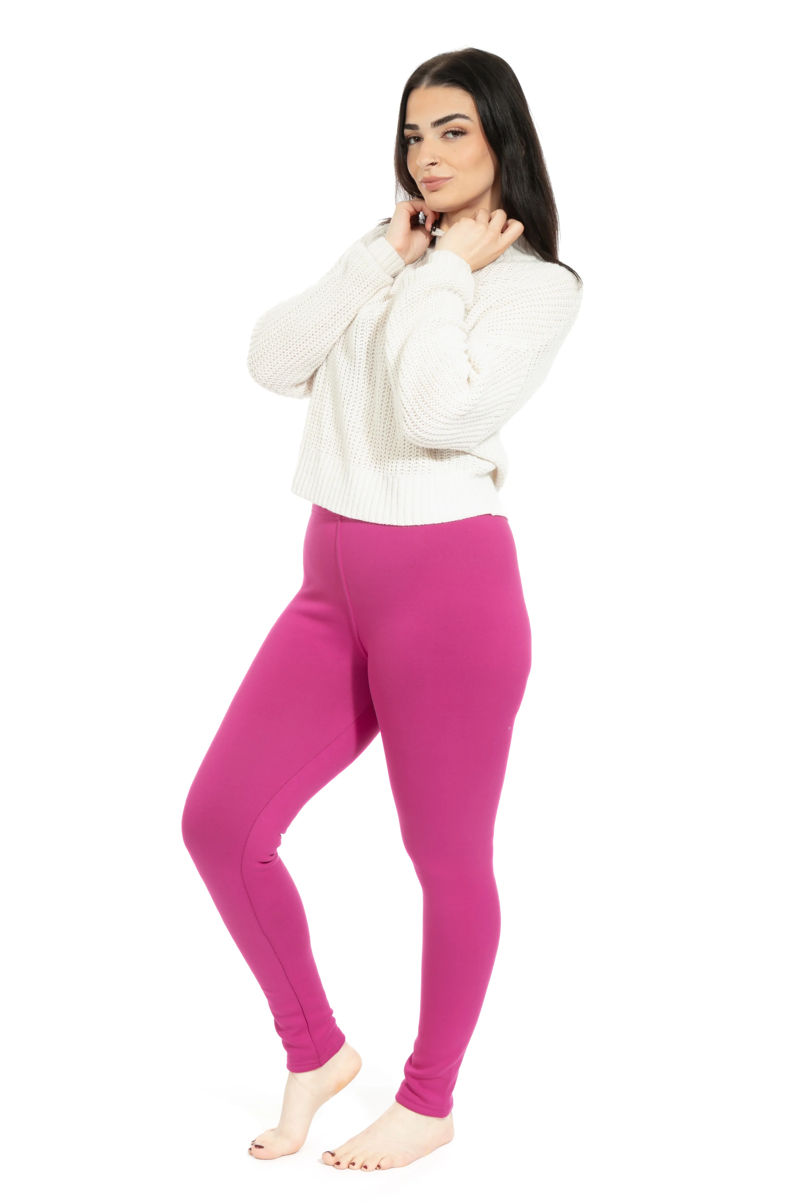 Magenta - Cozy Lined Leggings - Image 6