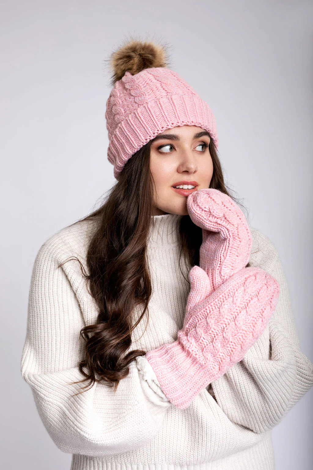 Pink - Cozy Lined Mittens - Image 5