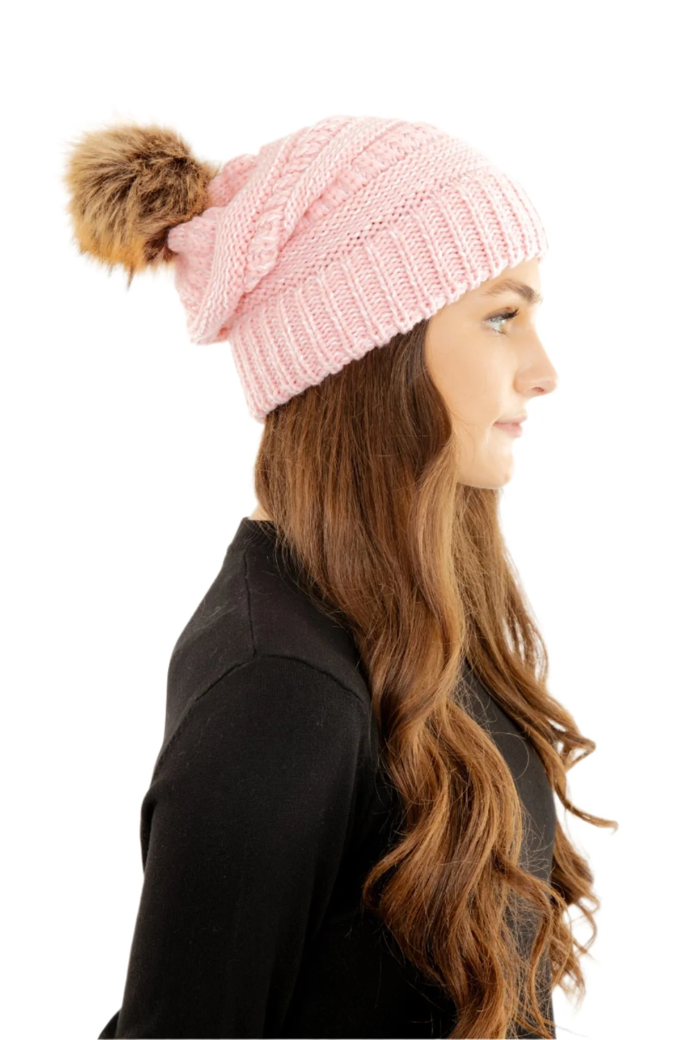 Pink - Cozy Slouchy Beanie - Image 2