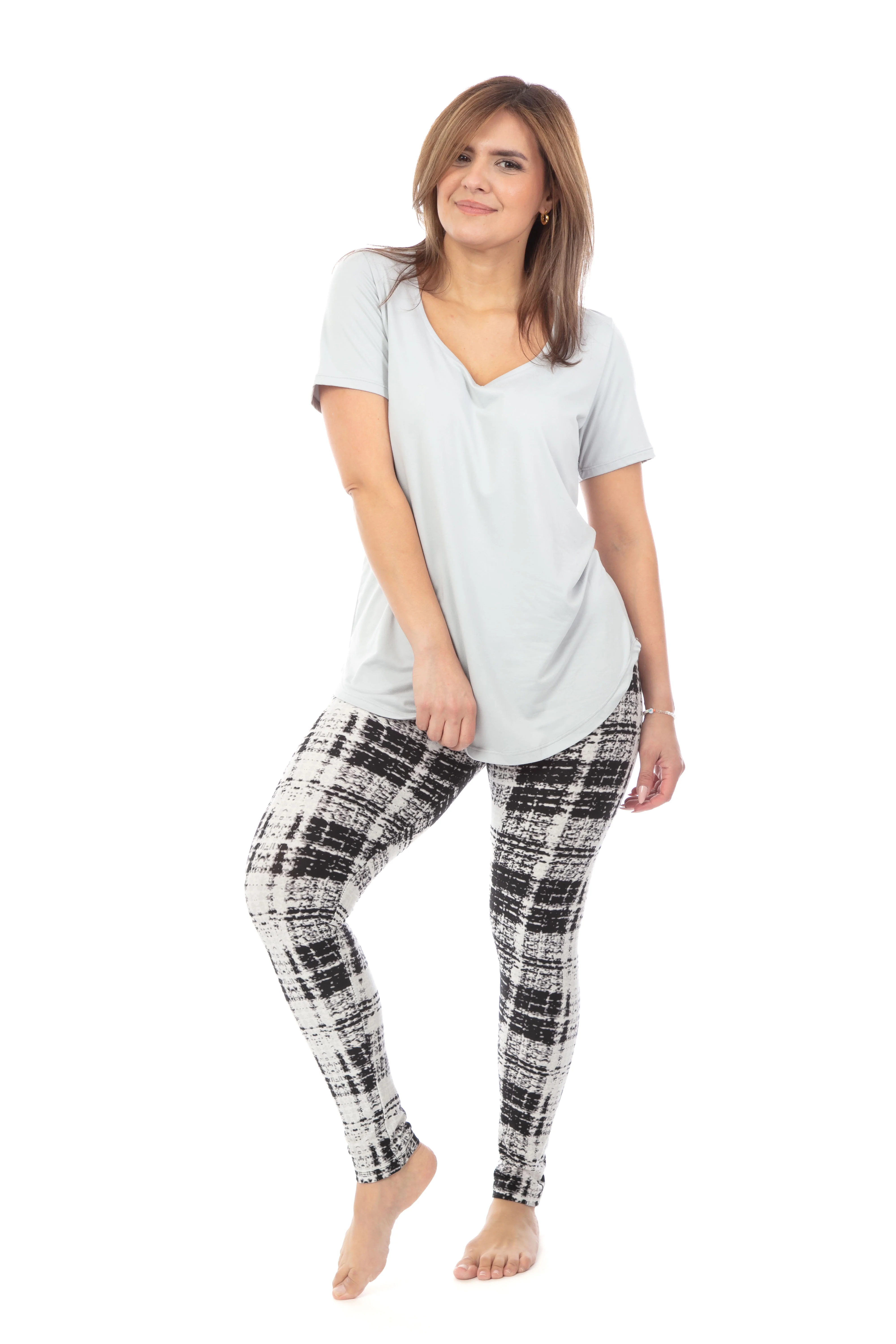 Plaid Print - All Season Leggings - Image 3