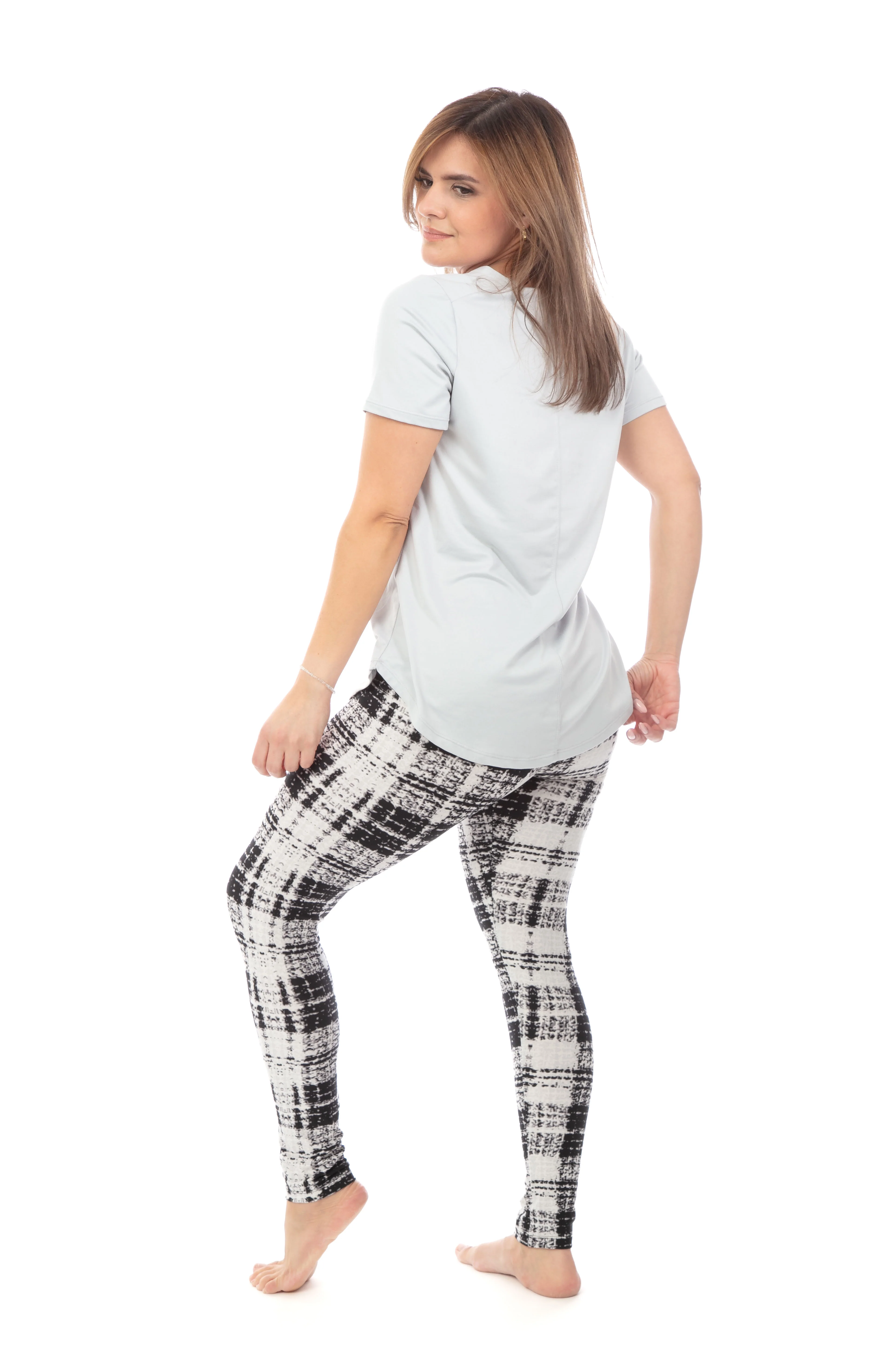 Plaid Print - All Season Leggings - Image 5