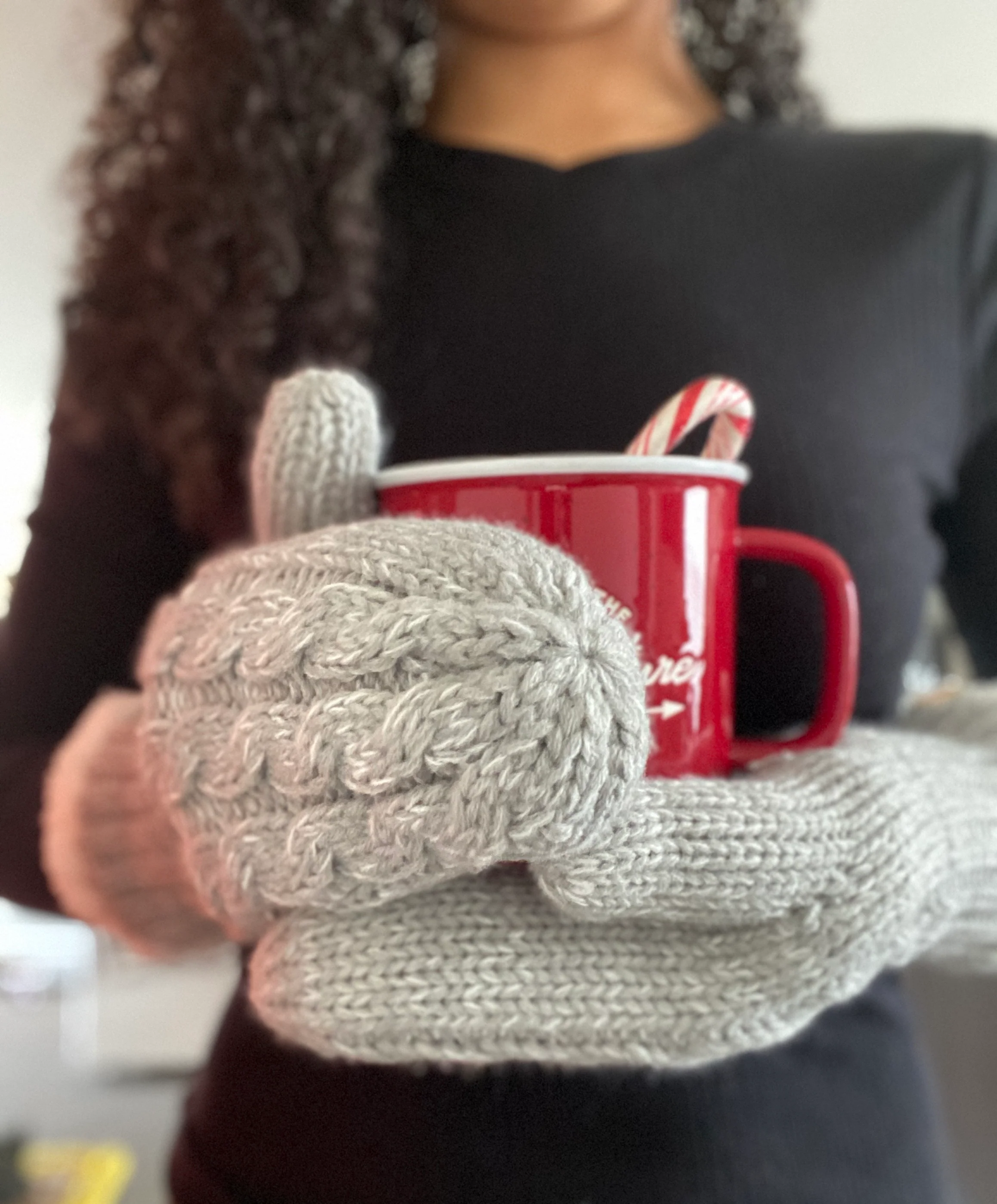 Grey - Cozy Lined Mittens - Image 10