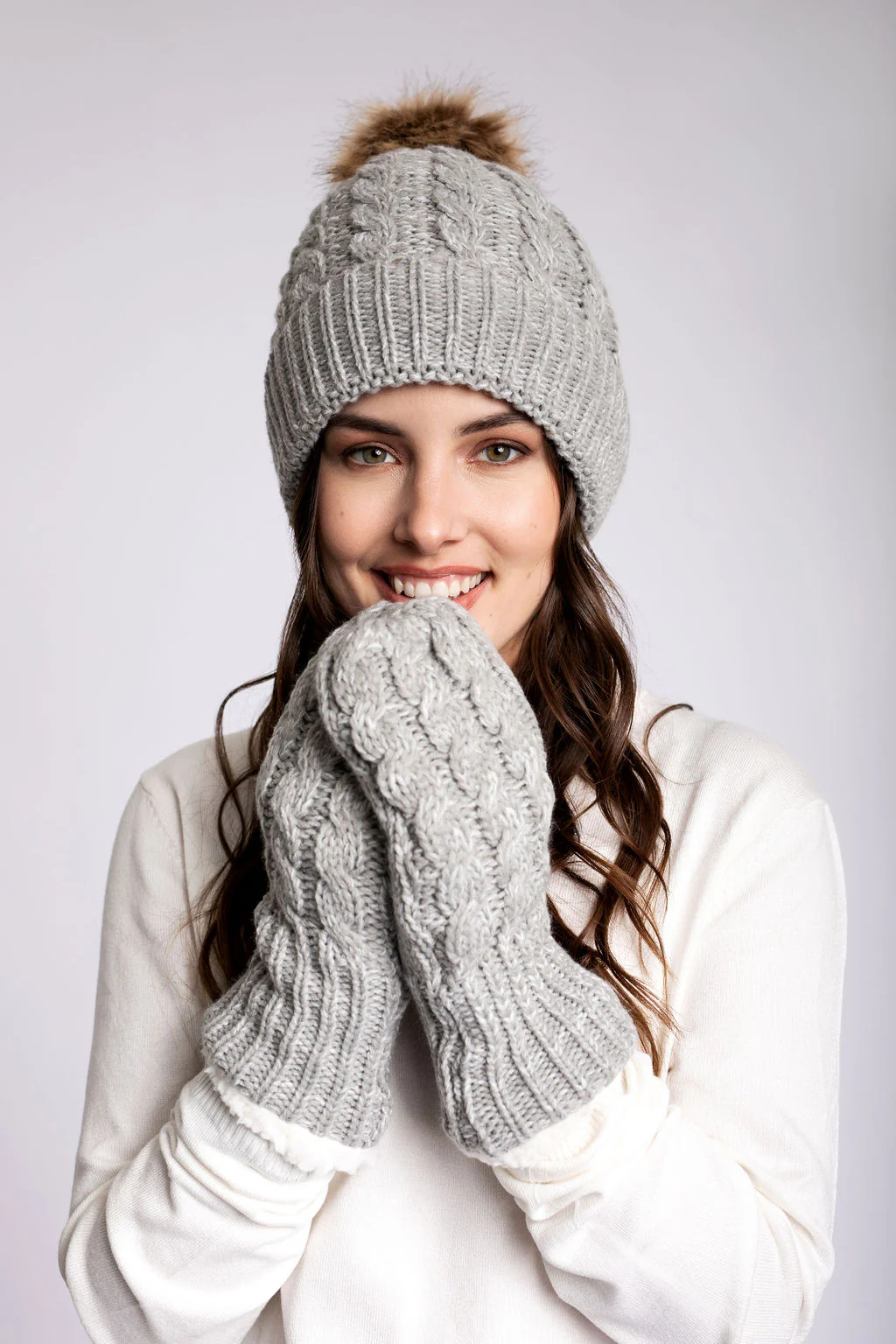 Grey - Cozy Lined Mittens - Image 4