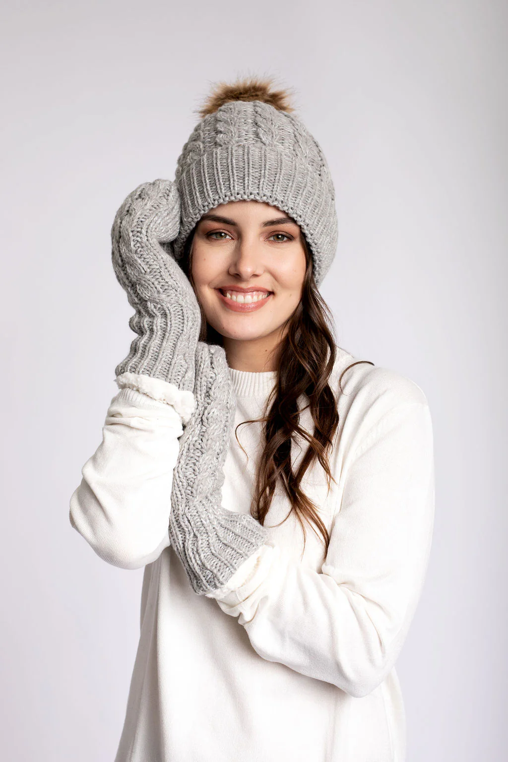 Grey - Cozy Lined Mittens - Image 6