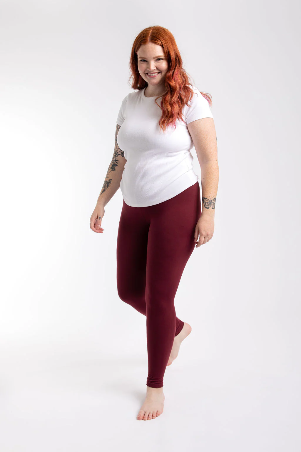 Maroon - All Season Leggings - Image 4