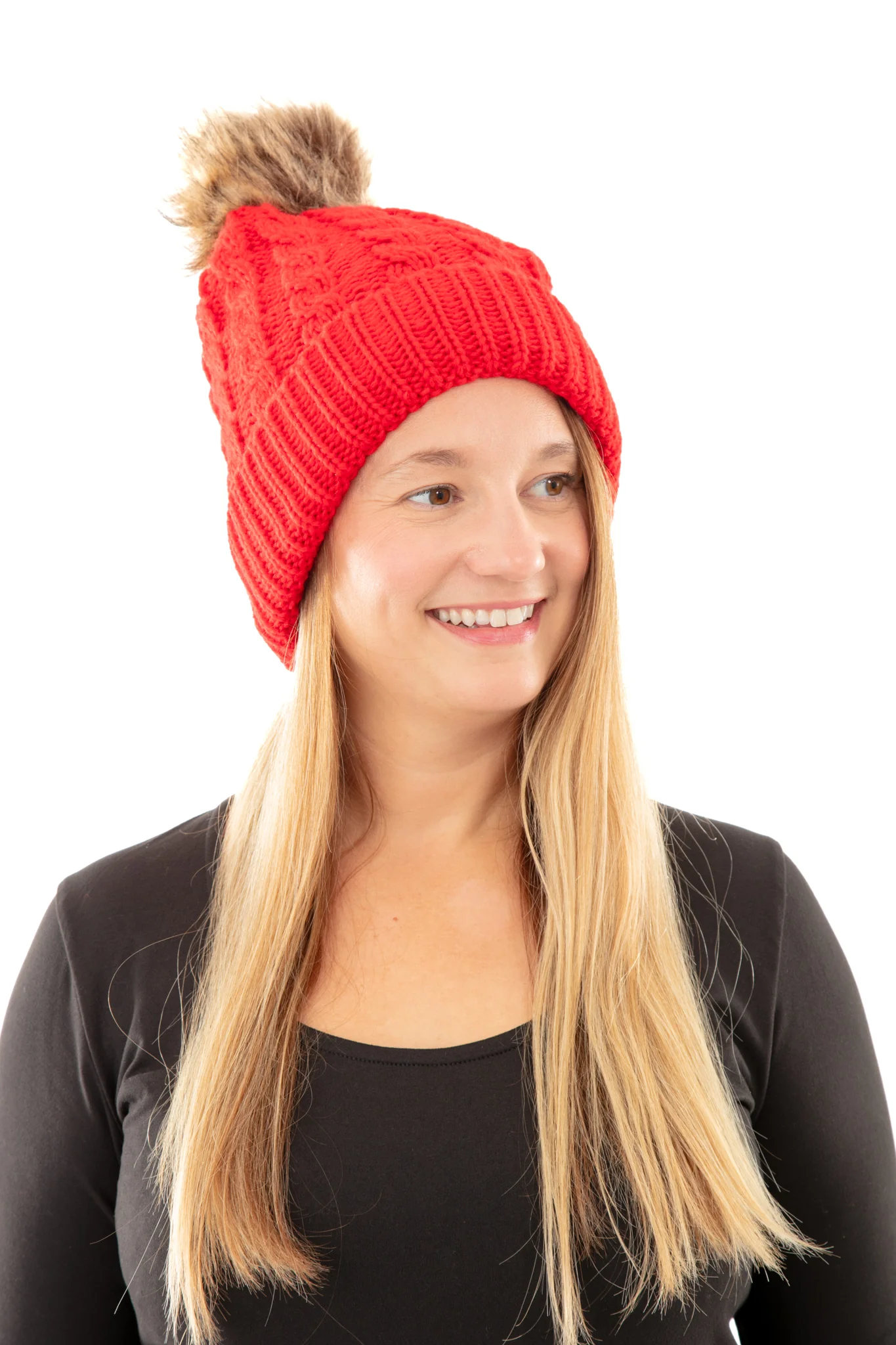Red - Cozy Lined Hat - Image 4