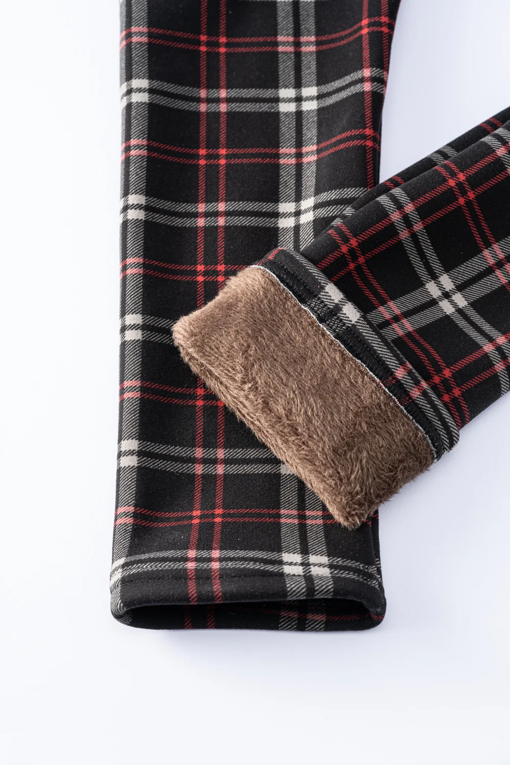 Scottish Red Lines - Cozy Lined Leggings - Image 5