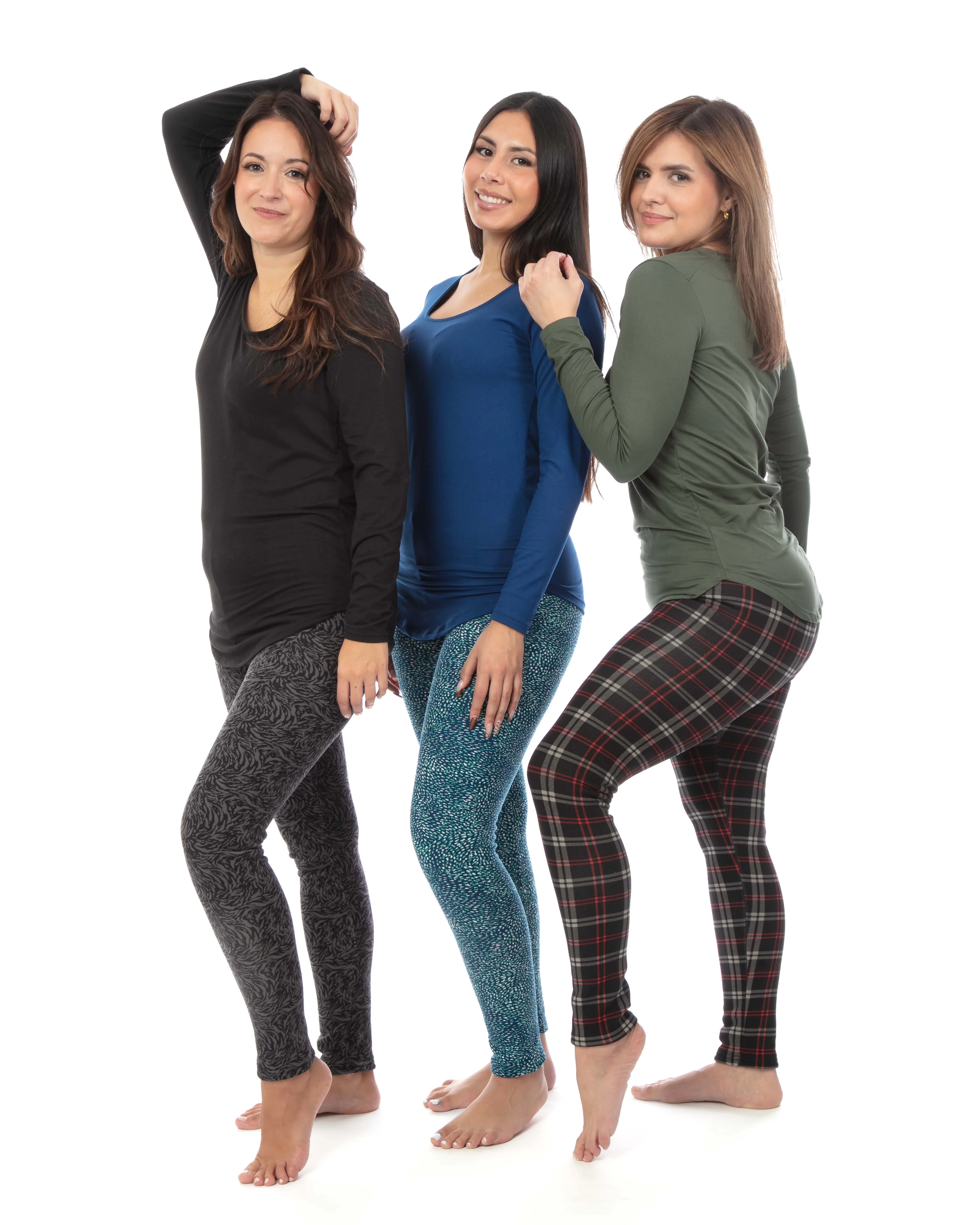 Scottish Red Lines - Cozy Lined Leggings - Image 6