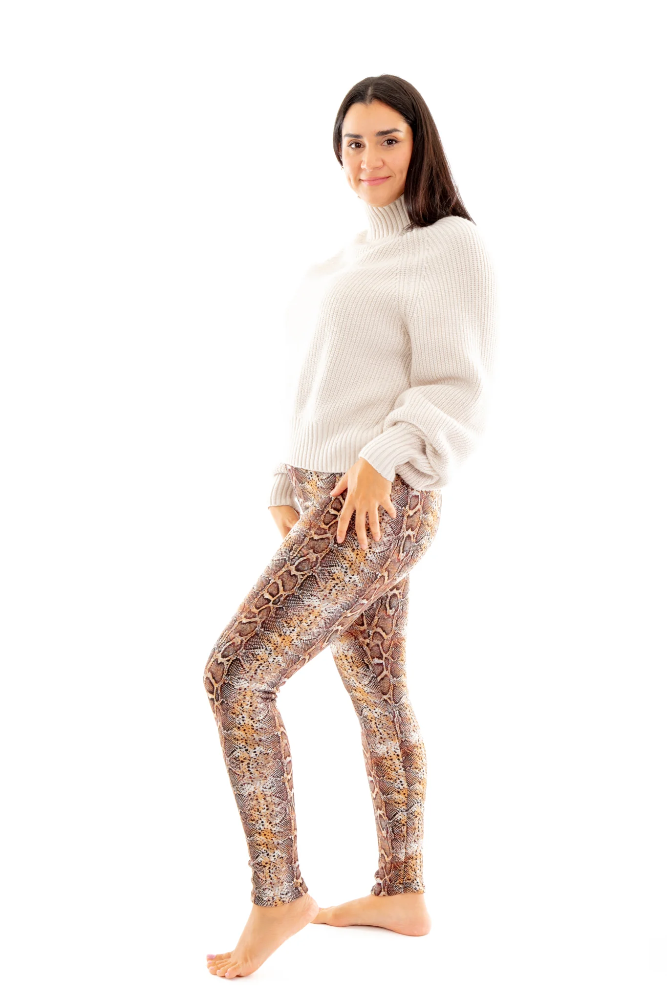 Shiny Snake - Cozy Lined Leggings - Image 4