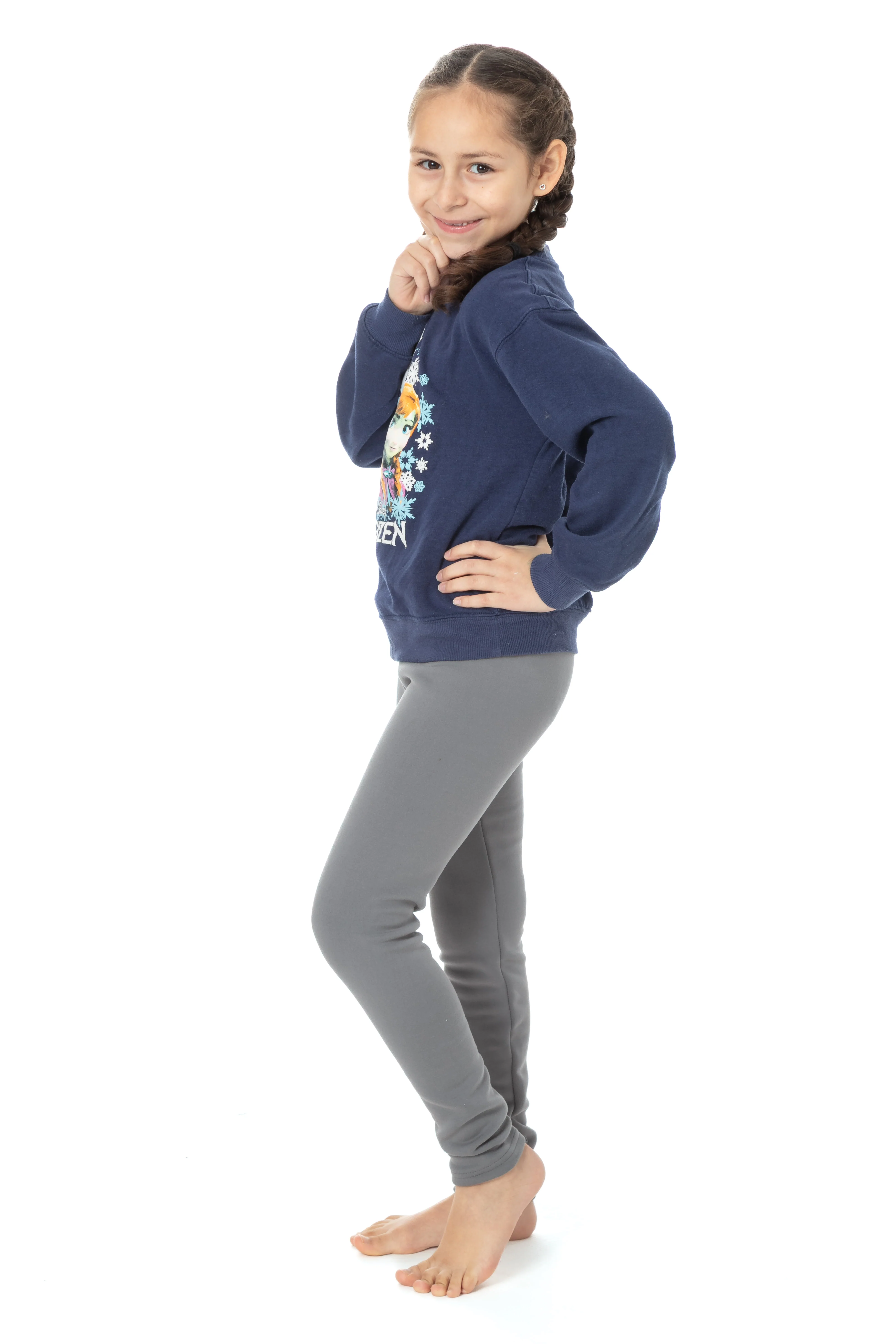Stormy Grey Kid's - Cozy Lined Leggings - Image 5
