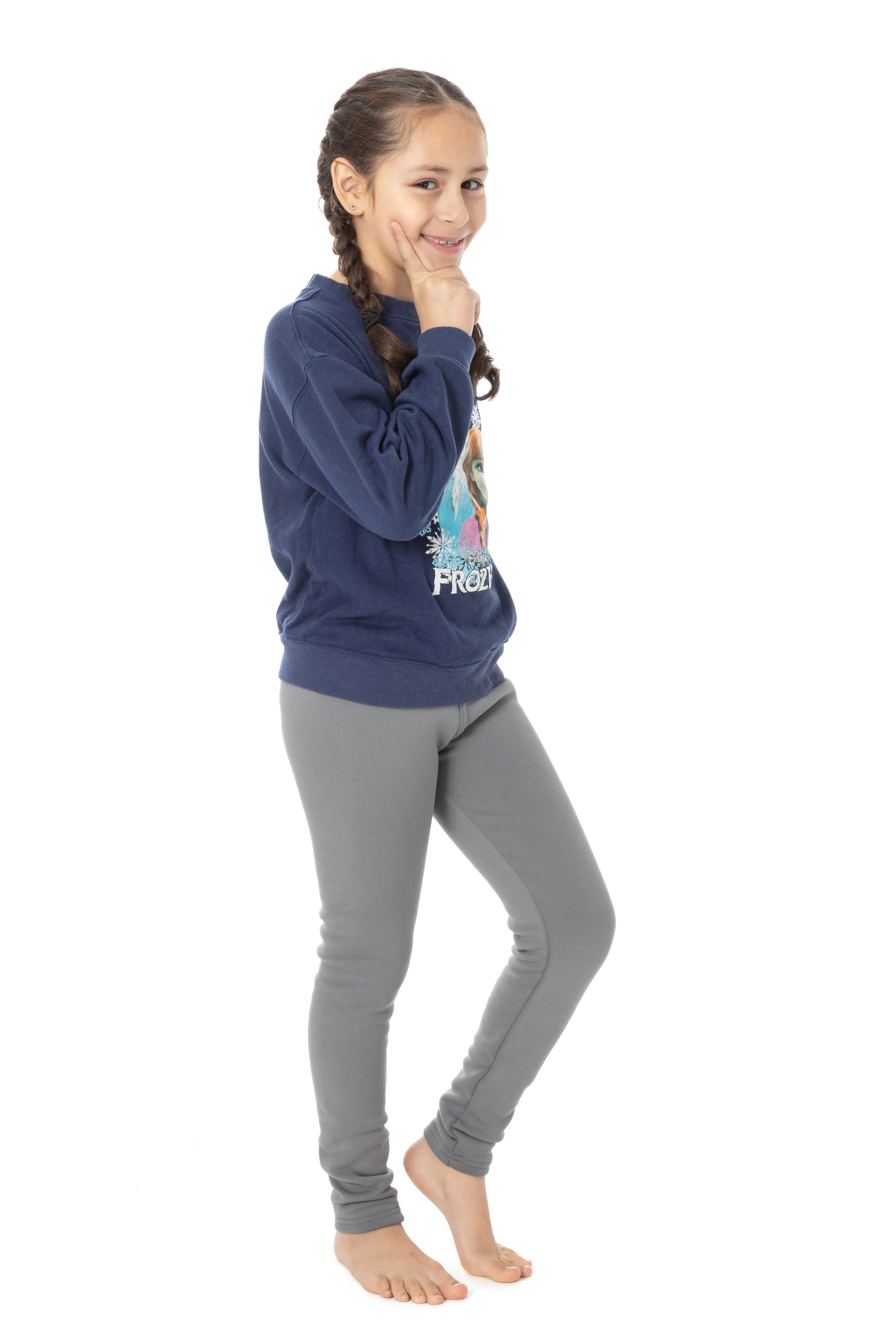 Stormy Grey Kid's - Cozy Lined Leggings - Image 6