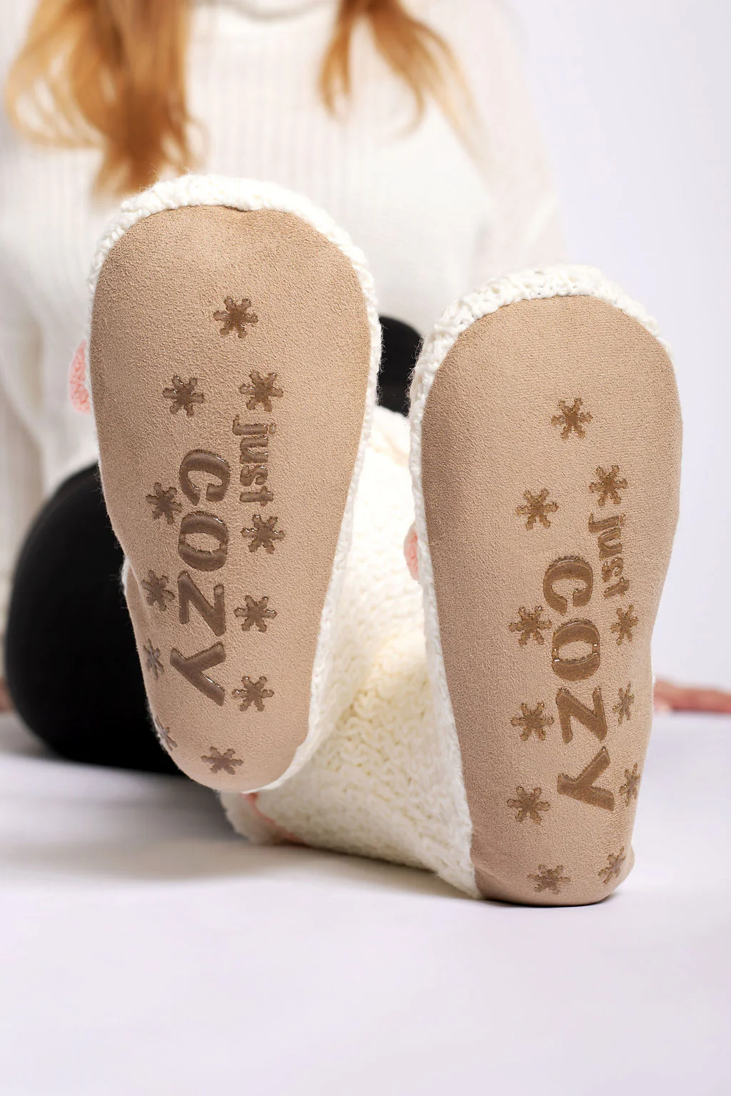 White & Pink - Cozy Slipper Socks - Image 6