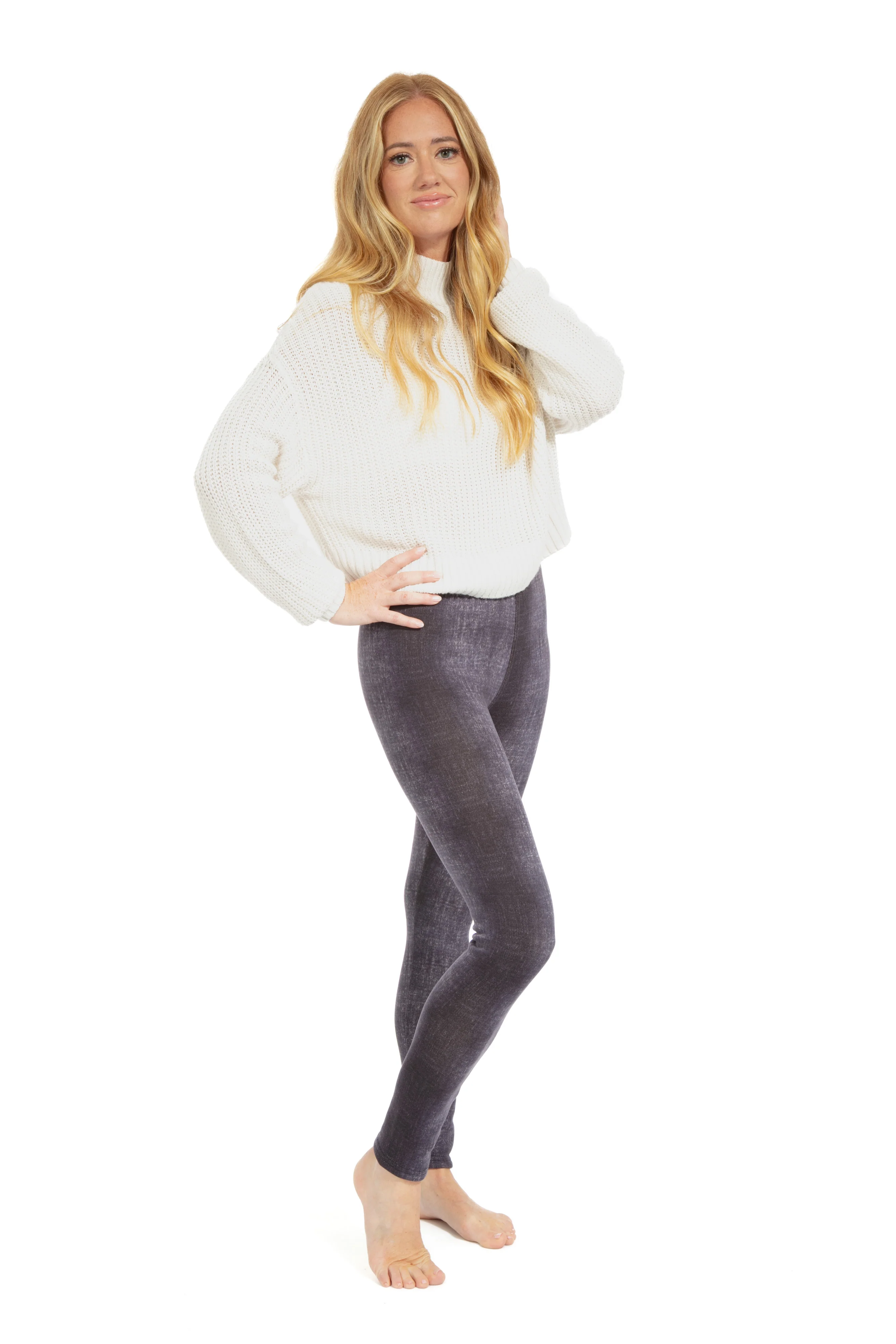 Violet Dye - Cozy Lined Leggings - Image 5