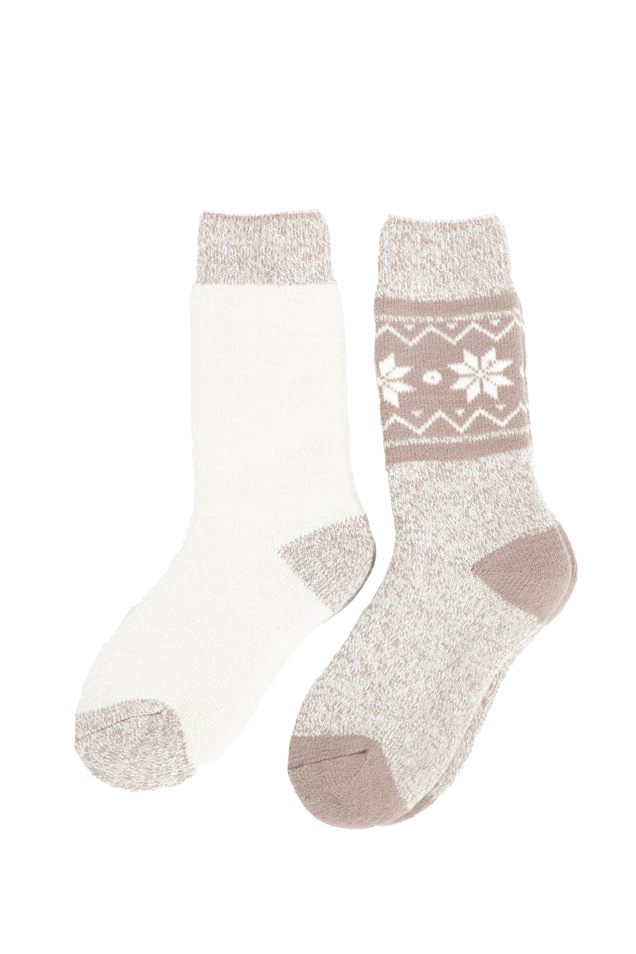 Walnut & Beige - Thermal Socks - Image 2