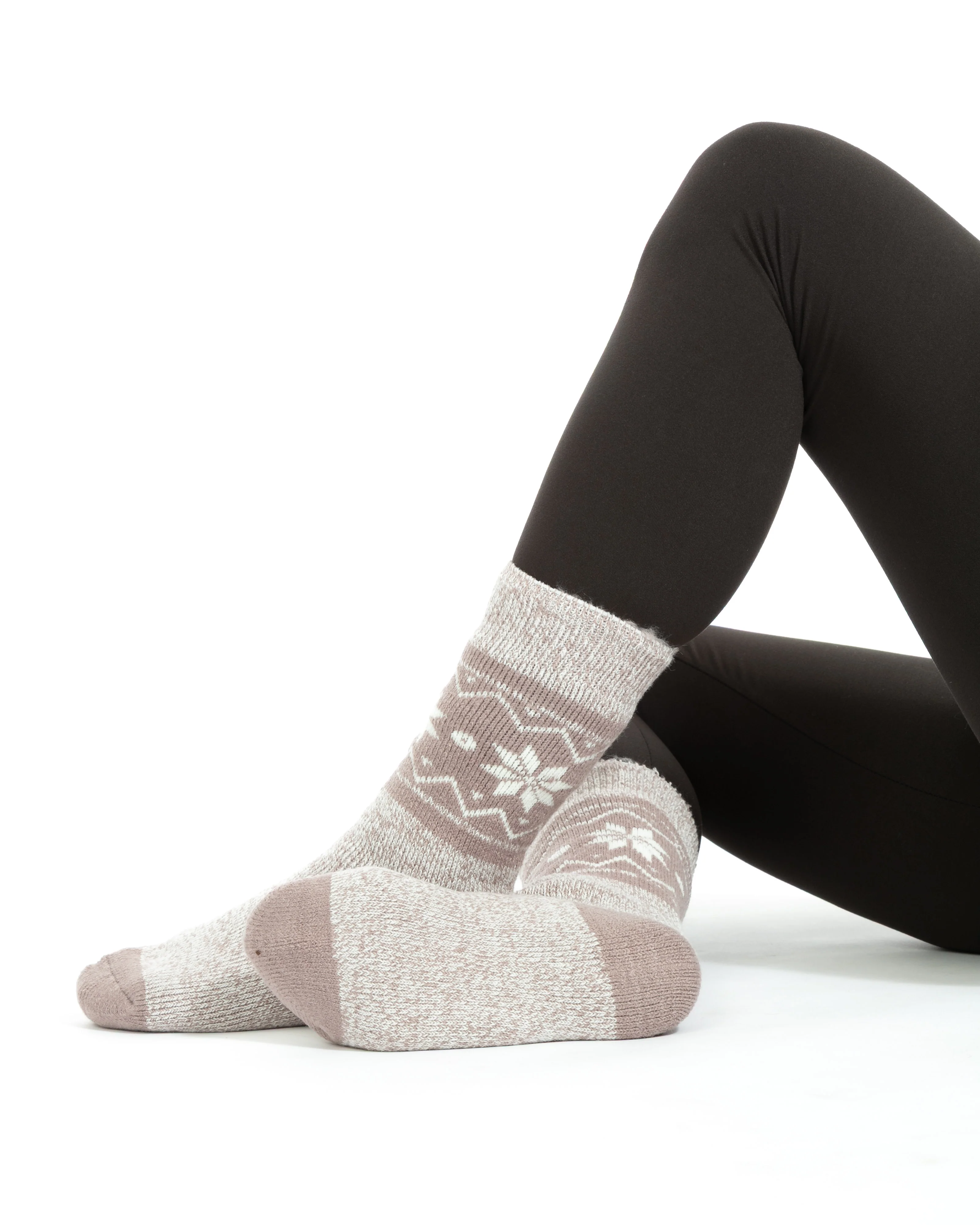 Walnut & Beige - Thermal Socks - Image 4