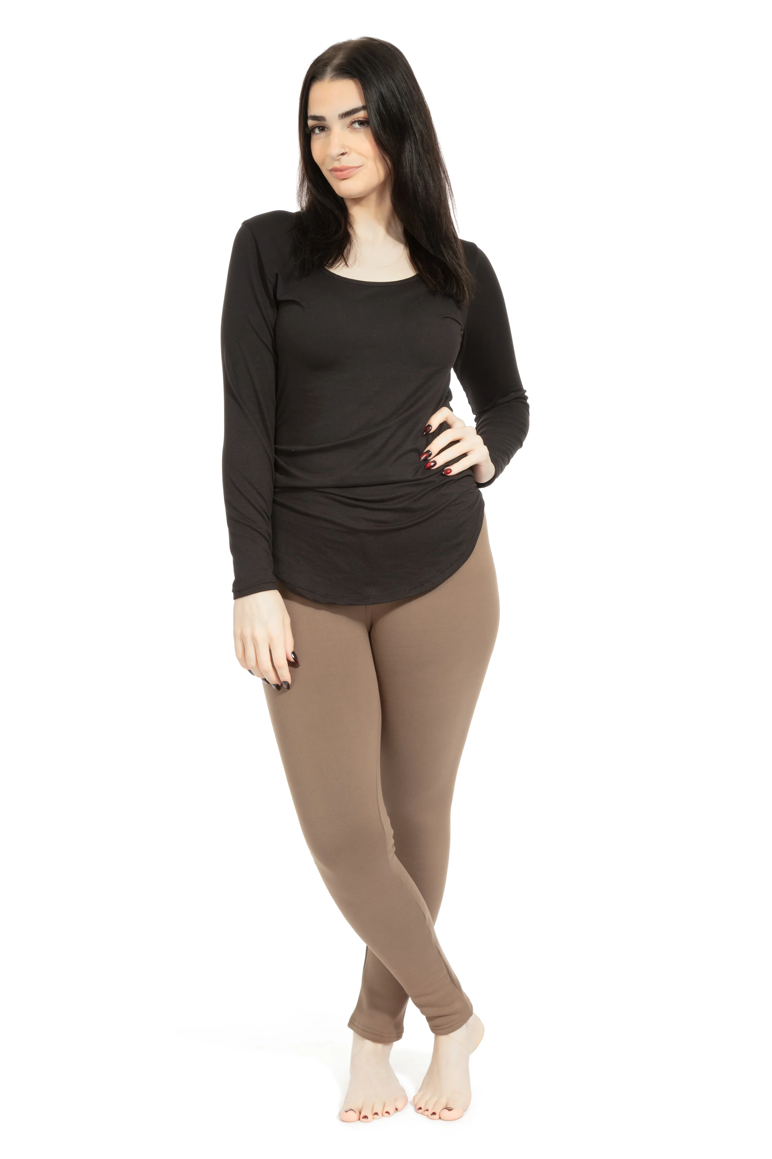 Walnut - Cozy Lined Leggings - Image 2