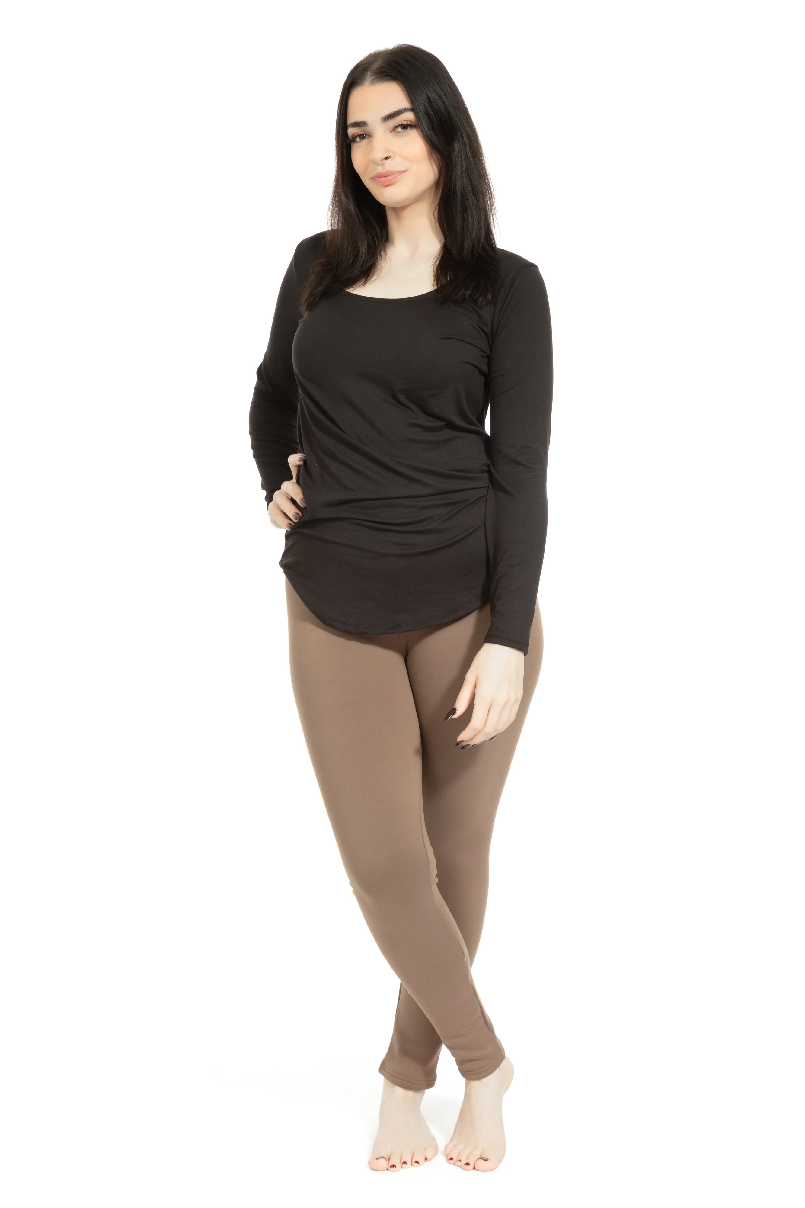 Walnut - Cozy Lined Leggings - Image 3