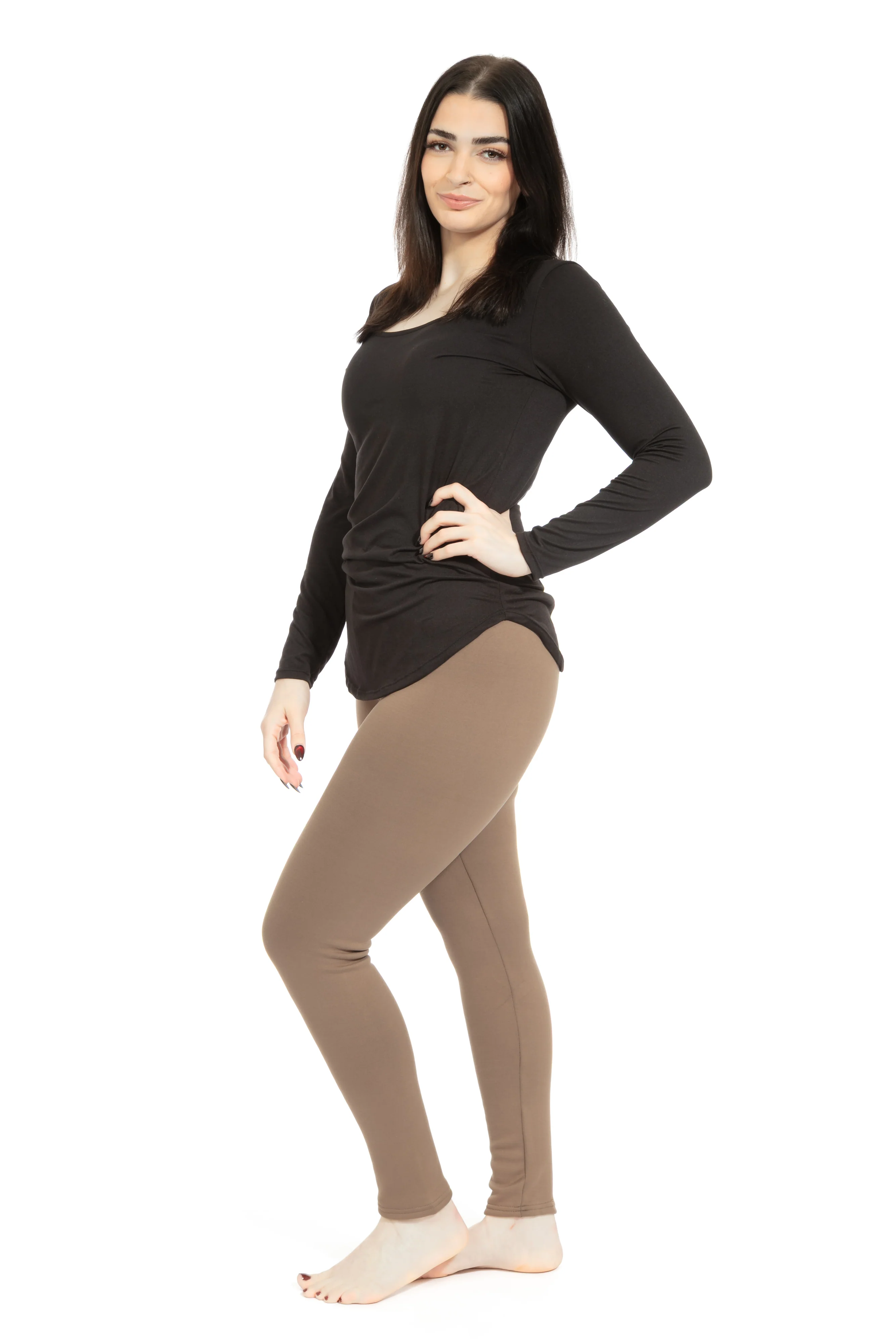 Walnut - Cozy Lined Leggings - Image 4