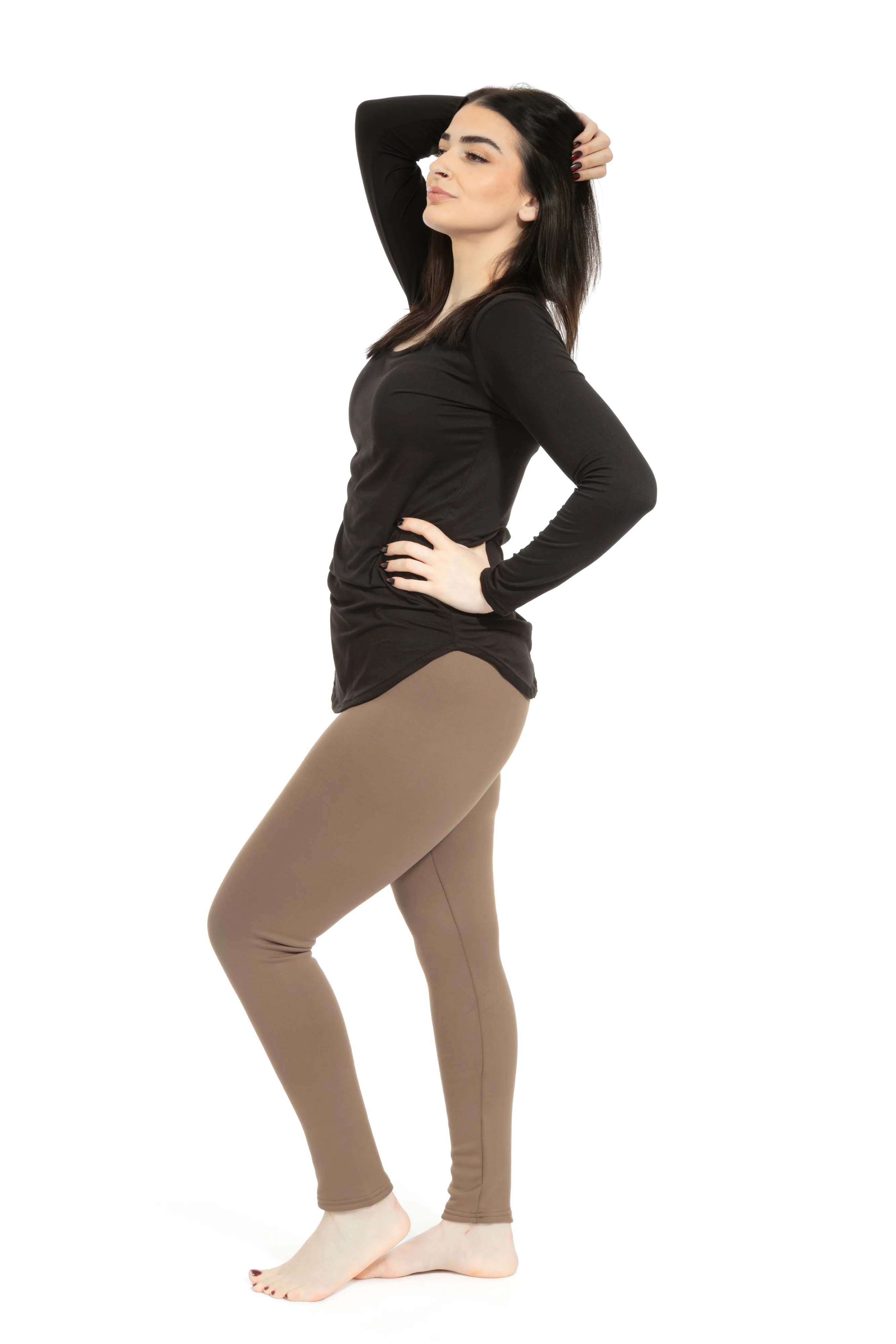 Walnut - Cozy Lined Leggings - Image 5