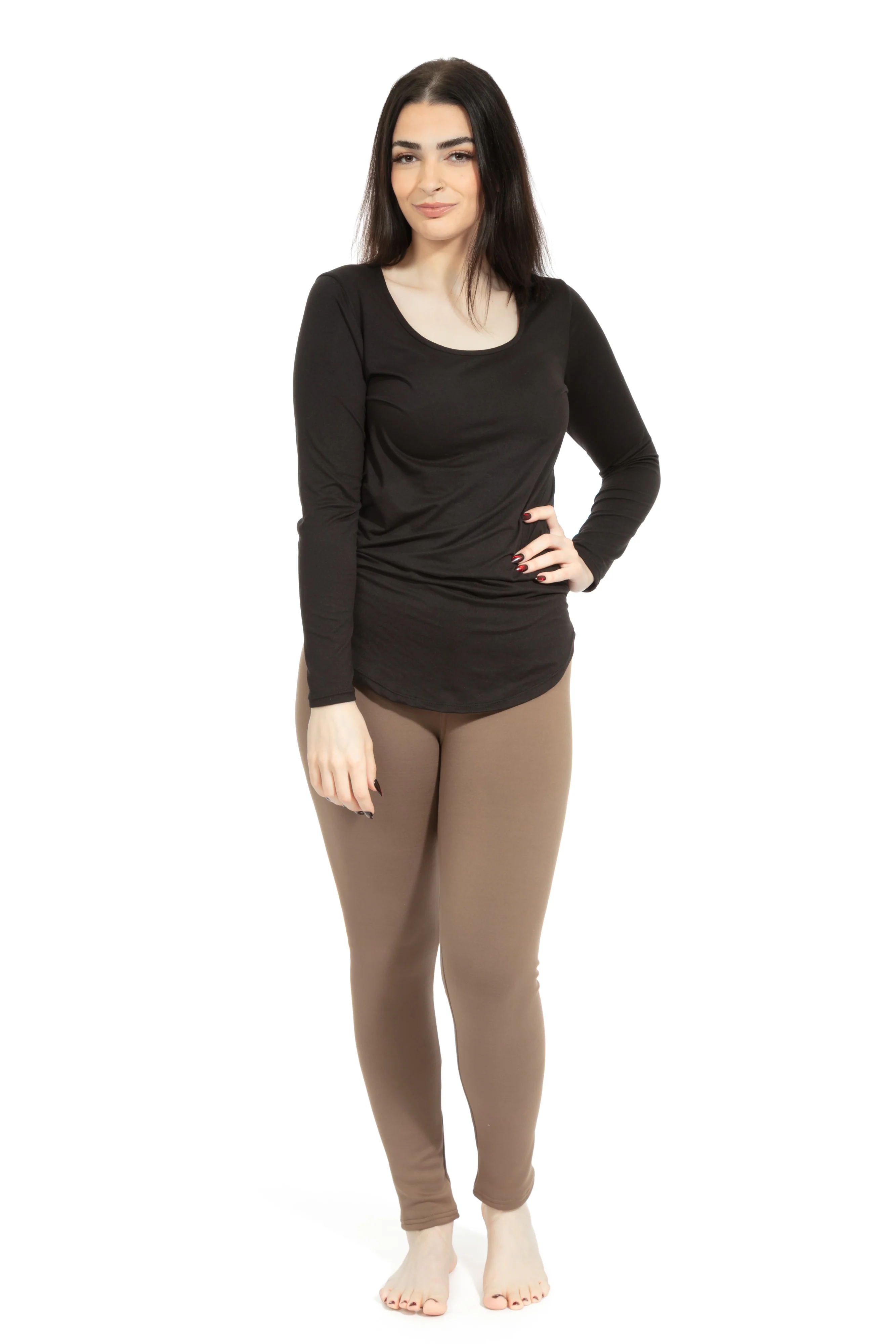 Walnut - Cozy Lined Leggings - Image 7