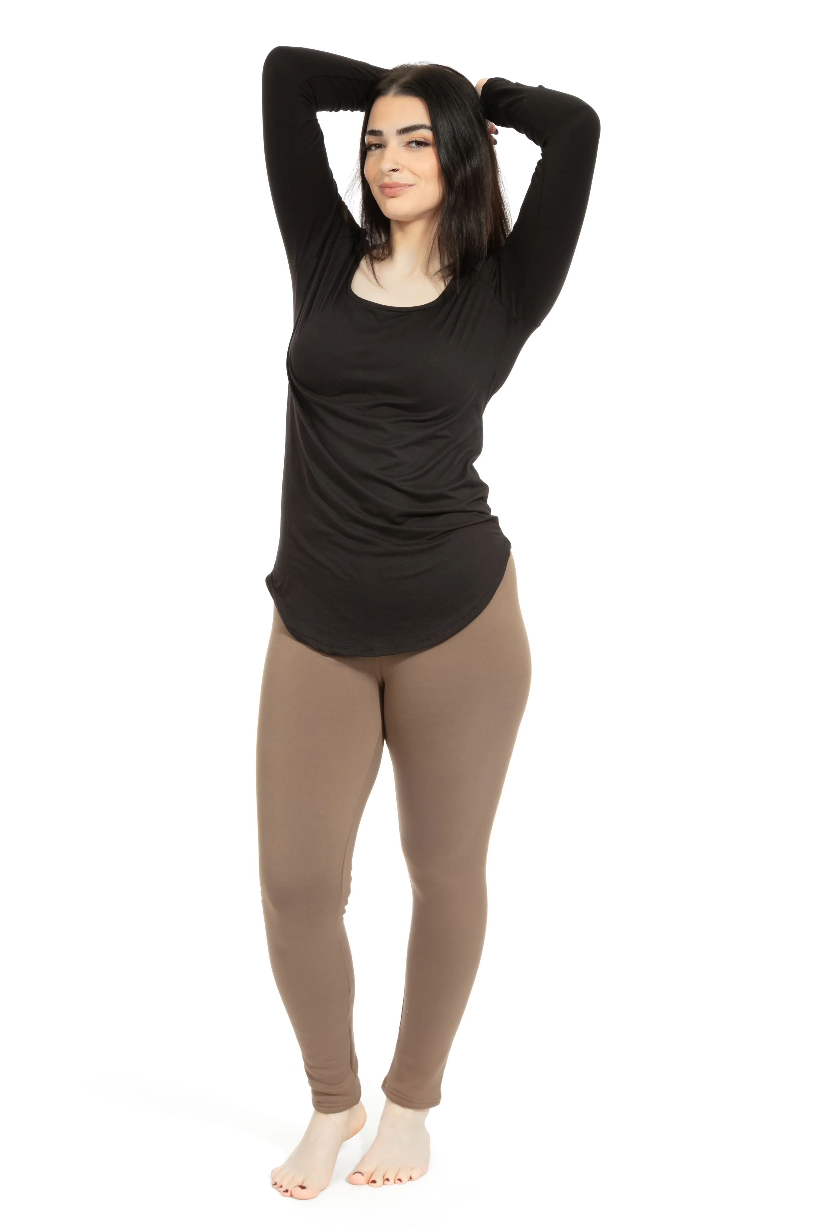 Walnut - Cozy Lined Leggings - Image 8