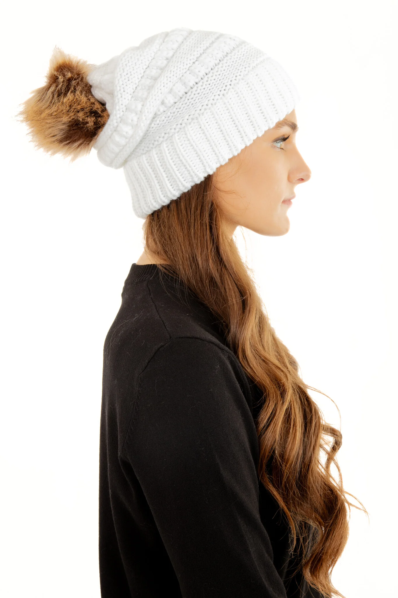 White - Cozy Slouchy Beanie - Image 6