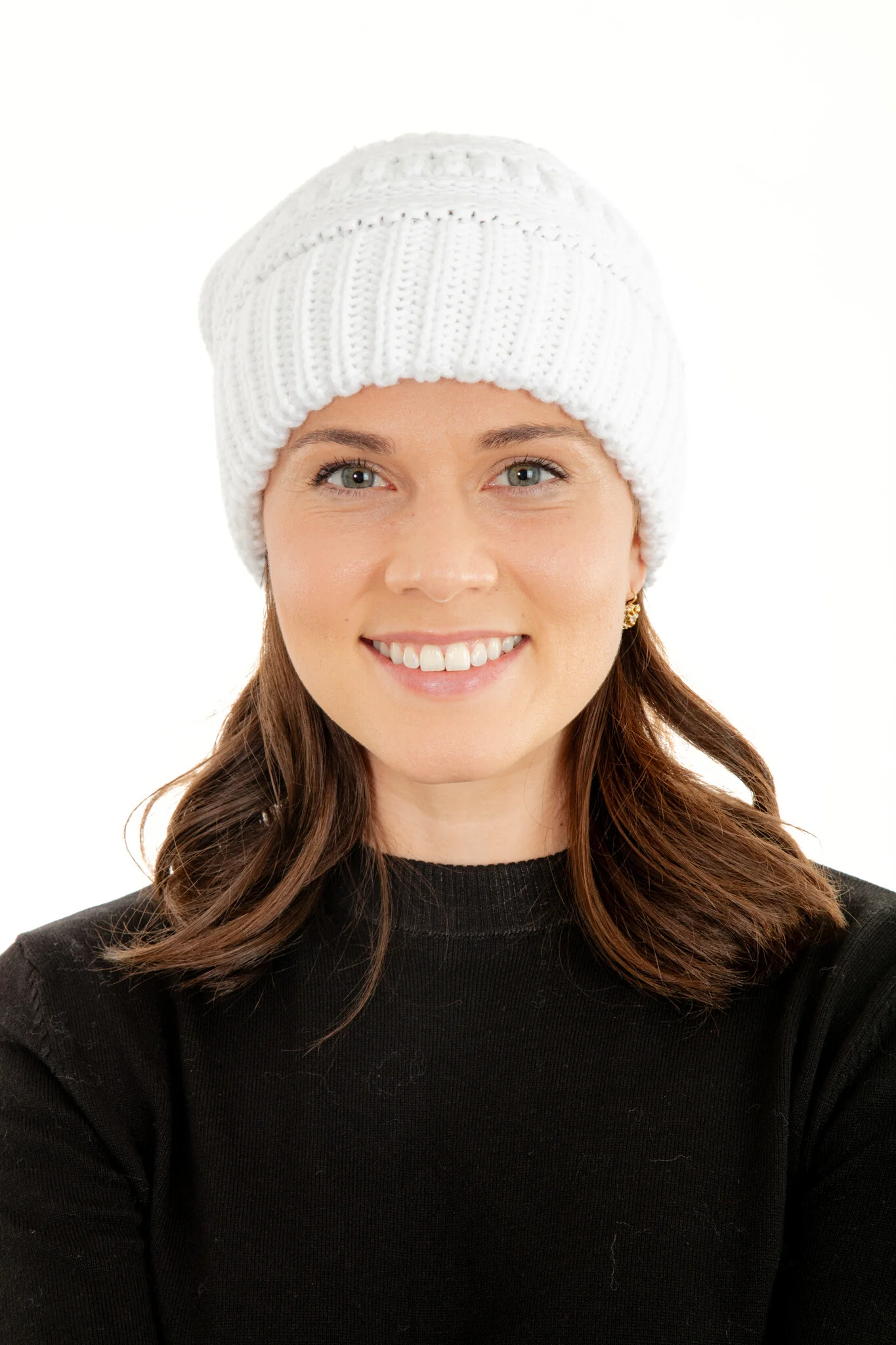 White - Cozy Slouchy Beanie - Image 7