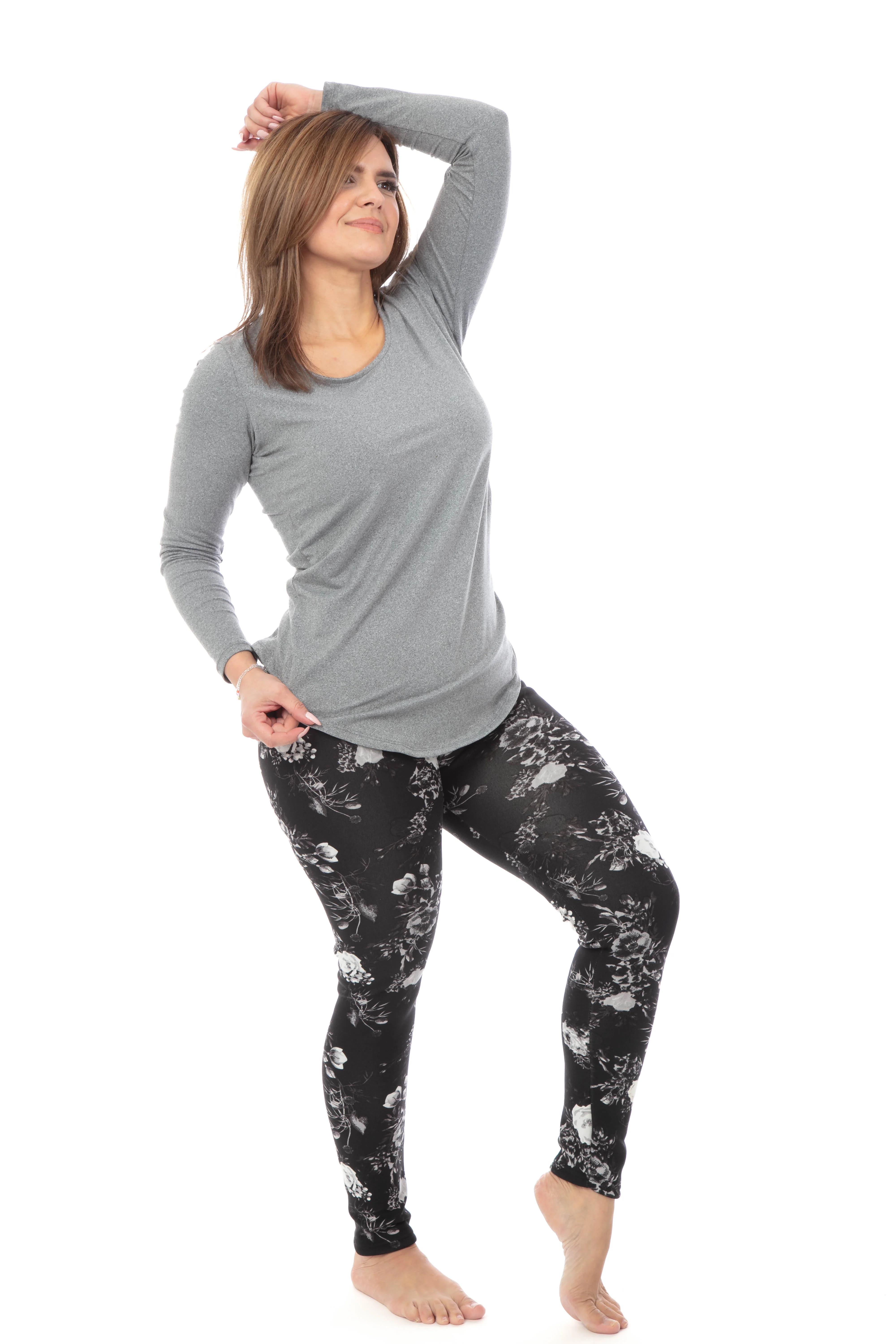 White Roses - Cozy Lined Leggings - Image 4