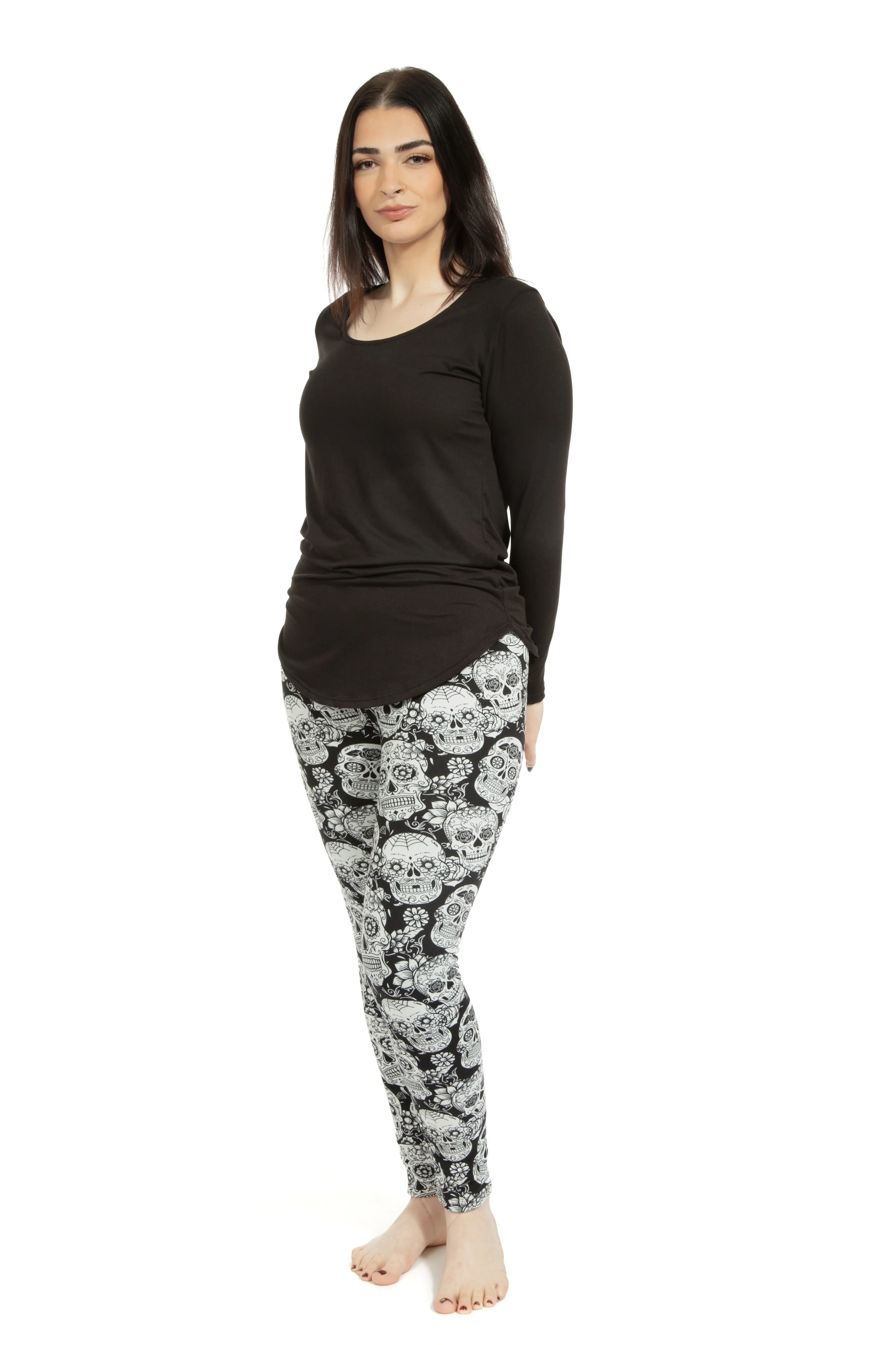 White Skull - Cozy Lined Leggings - Image 4
