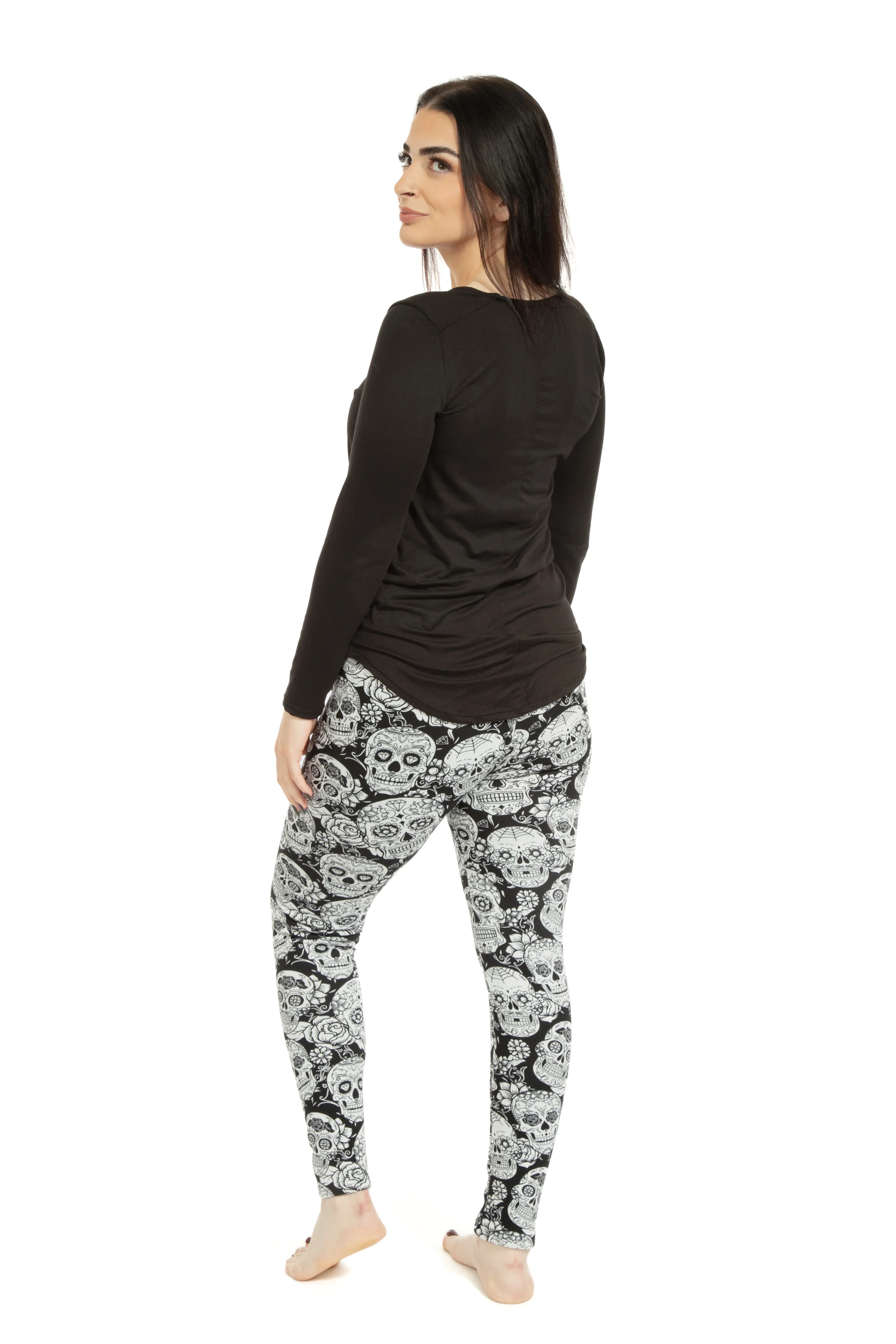 White Skull - Cozy Lined Leggings - Image 7